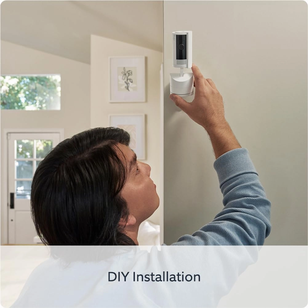 Ring Pan-Tilt Indoor Camera Plug-In Pet and Home Security Camera 360 Coverage, HD Video, and Two-Way Talk