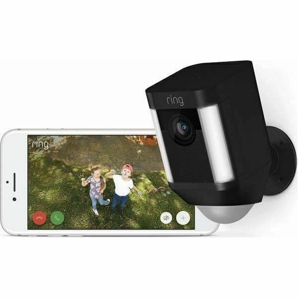 Ring Spotlight Cam Battery by Amazon | HD Security Camera with LED Spotlight, Alarm, Two-Way Talk, Battery Operated