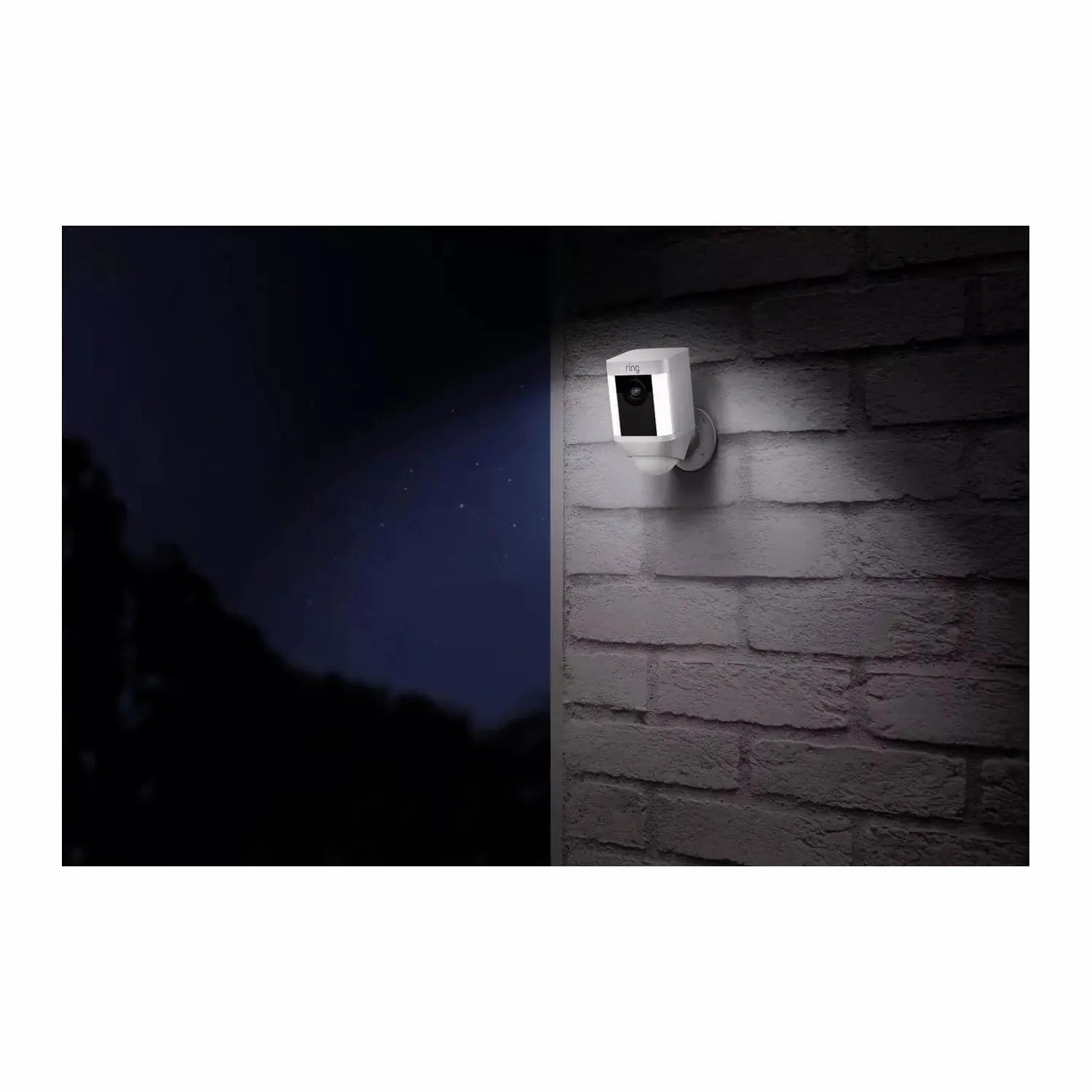 Ring Spotlight Cam Battery Security Camera- White