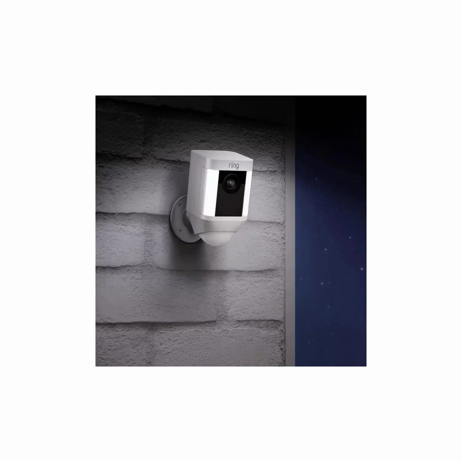 Ring Spotlight Cam Battery Security Camera- White