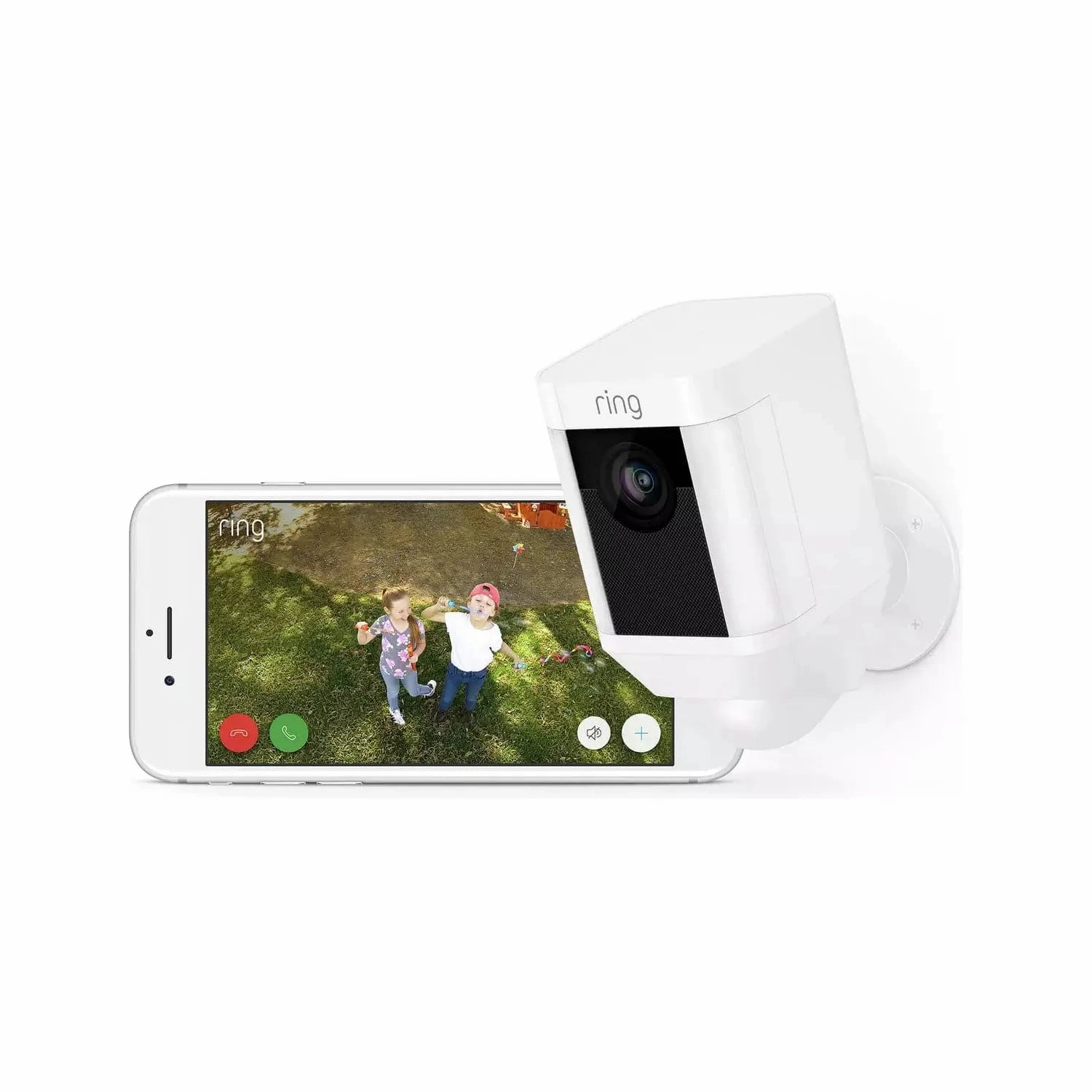 Ring Spotlight Cam Battery Security Camera- White
