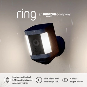 RING Spotlight Cam Plus Battery Full HD 1080p WiFi Security Camera - Black xbox console, buy xbox series x, xbox accessories online