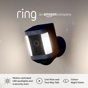 RING Spotlight Cam Plus Battery Full HD 1080p WiFi Security Camera - Black phone accessories, mobile phone cases, best charging cable