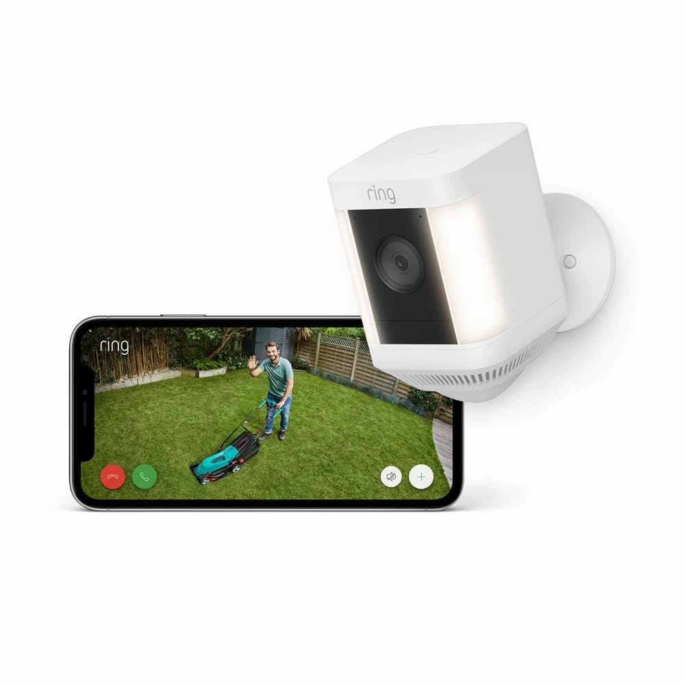 Ring Spotlight Cam Plus Battery Security Camera White