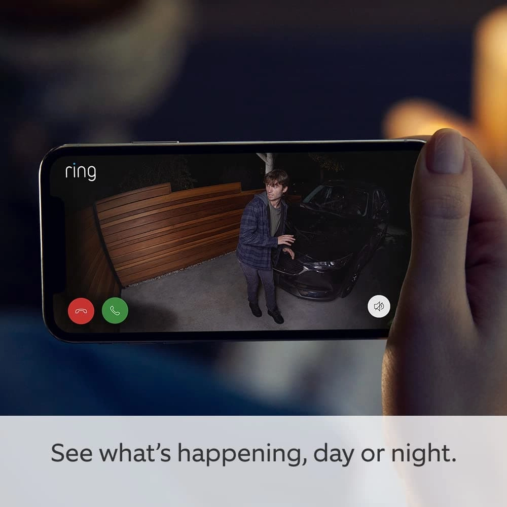 Ring Spotlight Cam Plus Plug-In by Amazon| Outdoor Security Camera 1080p HD Video, Two-Way Talk, Night Vision, LED Spotlights, Siren, alternative to CCTV system, 30-day free trial of Ring Protect