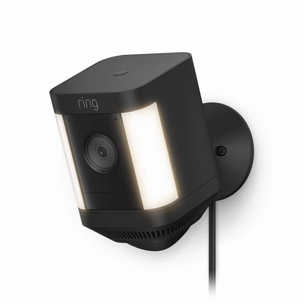 Ring Spotlight Cam Plus Plug-In by Amazon| Outdoor Security Camera 1080p HD Video, Two-Way Talk, Night Vision, LED Spotlights, Siren, alternative to CCTV system, 30-day free trial of Ring Protect xbox console, buy xbox series x, xbox accessories online