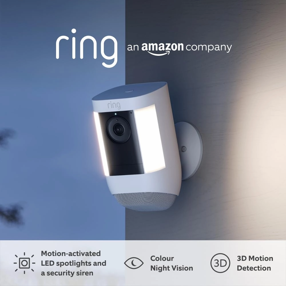 Ring Spotlight Cam Pro Battery Outdoor Security Camera with 1080p HDR Video xbox console, buy xbox series x, xbox accessories online