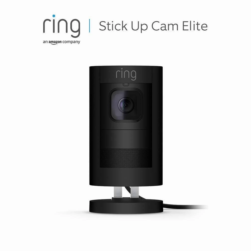 Ring Stick Up Cam Elite by Amazon, HD Security Camera with Two-Way Talk, Black, Works with Alexa xbox console, buy xbox series x, xbox accessories online