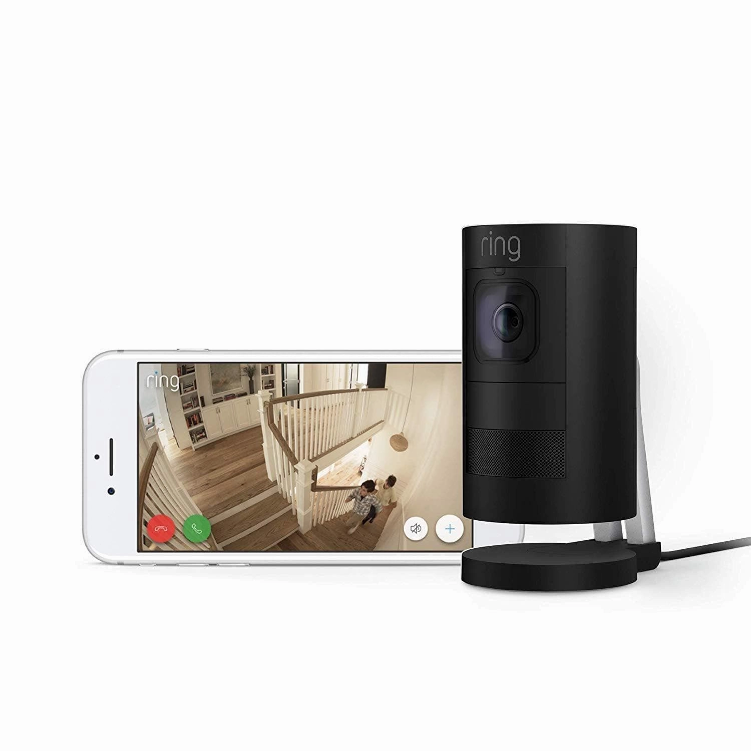 Ring Stick Up Cam Elite by Amazon, HD Security Camera with Two-Way Talk, Black, Works with Alexa