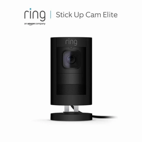 Ring Stick Up Cam Elite by Amazon, HD Security Camera with Two-Way Talk, Black, Works with Alexa xbox console, buy xbox series x, xbox accessories online