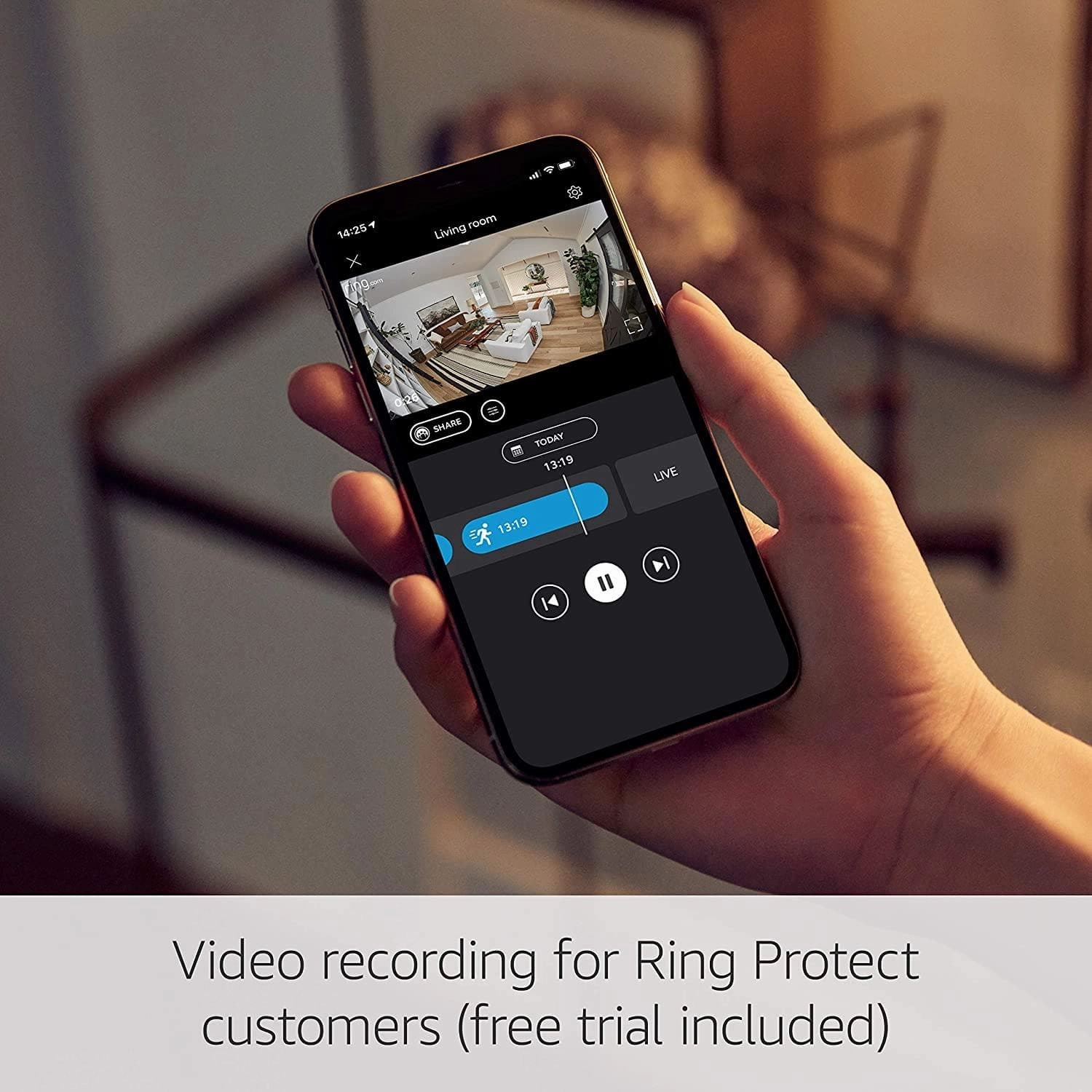 Ring Stick Up Cam, HD Outdoor Wired Home Security Camera System with Two-Way Talk, Works with Alexa