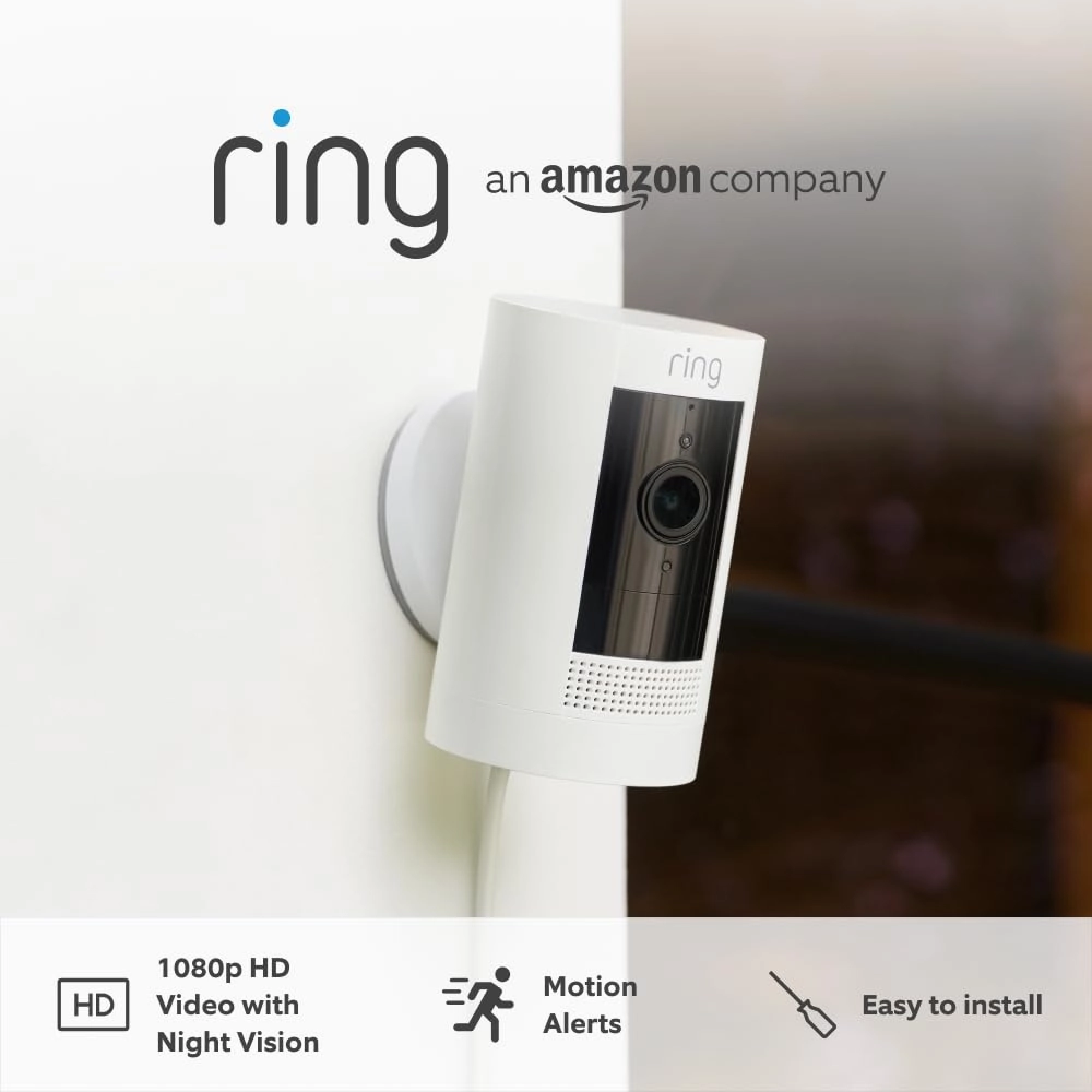 Ring Stick Up Cam Plug-In Outdoor HD Security Camera 1080p Video, Two-Way Talk, Wi-Fi, Alexa-Compatible xbox console, buy xbox series x, xbox accessories online