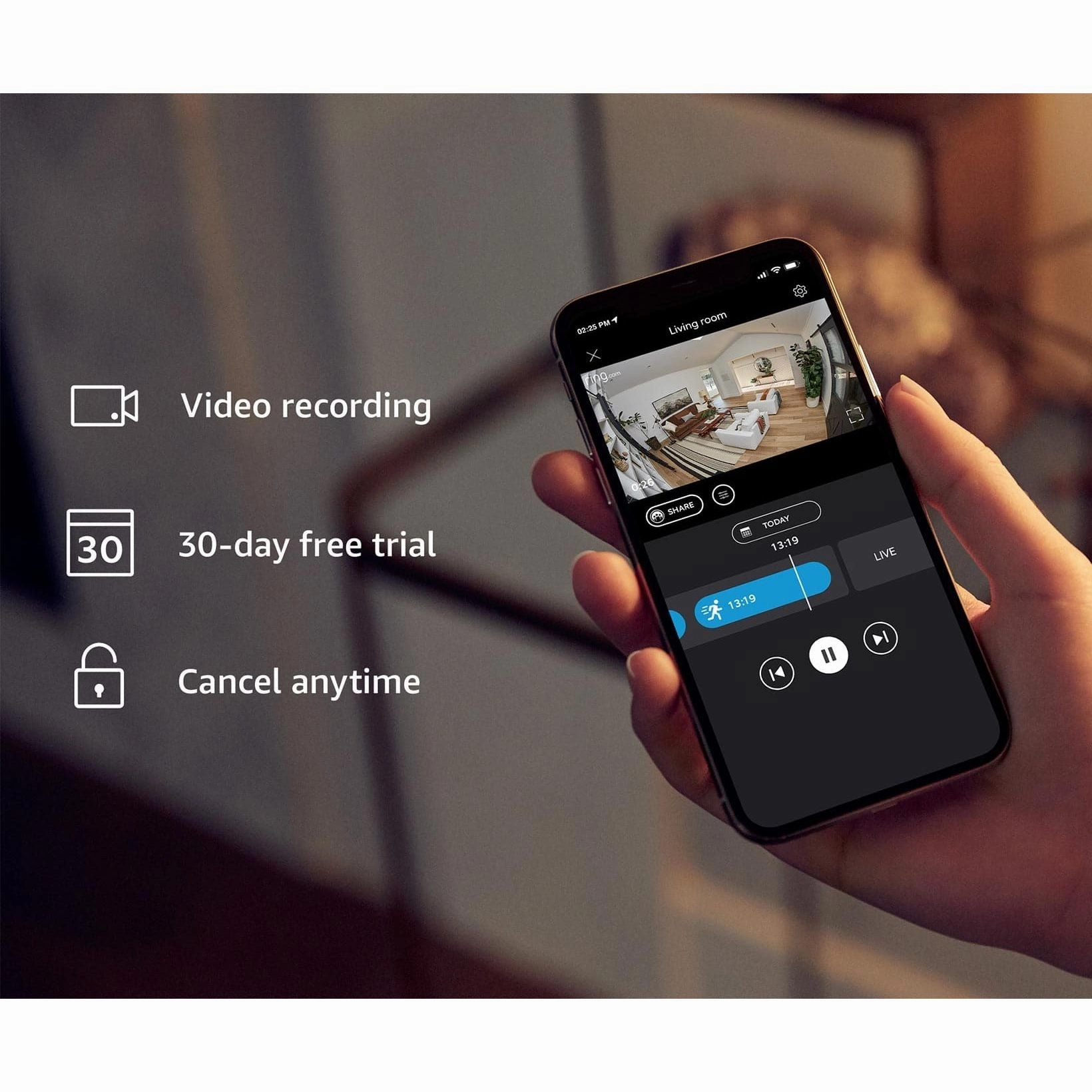 Ring Video Doorbell (2nd Gen) - Satin Nickel Finish