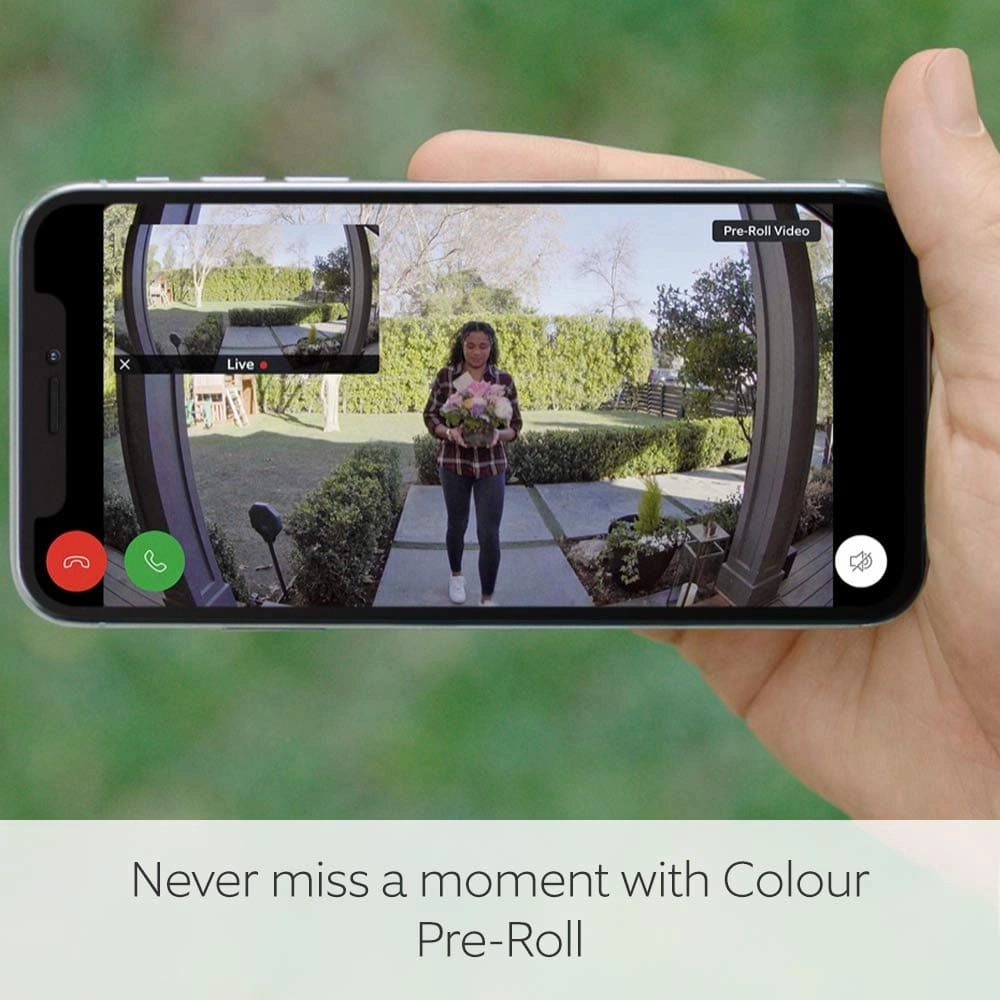 Ring Video Doorbell 4 - Wireless 1080p HD Security Camera with Two-Way Talk, Colour Pre-Roll, and Wi-Fi