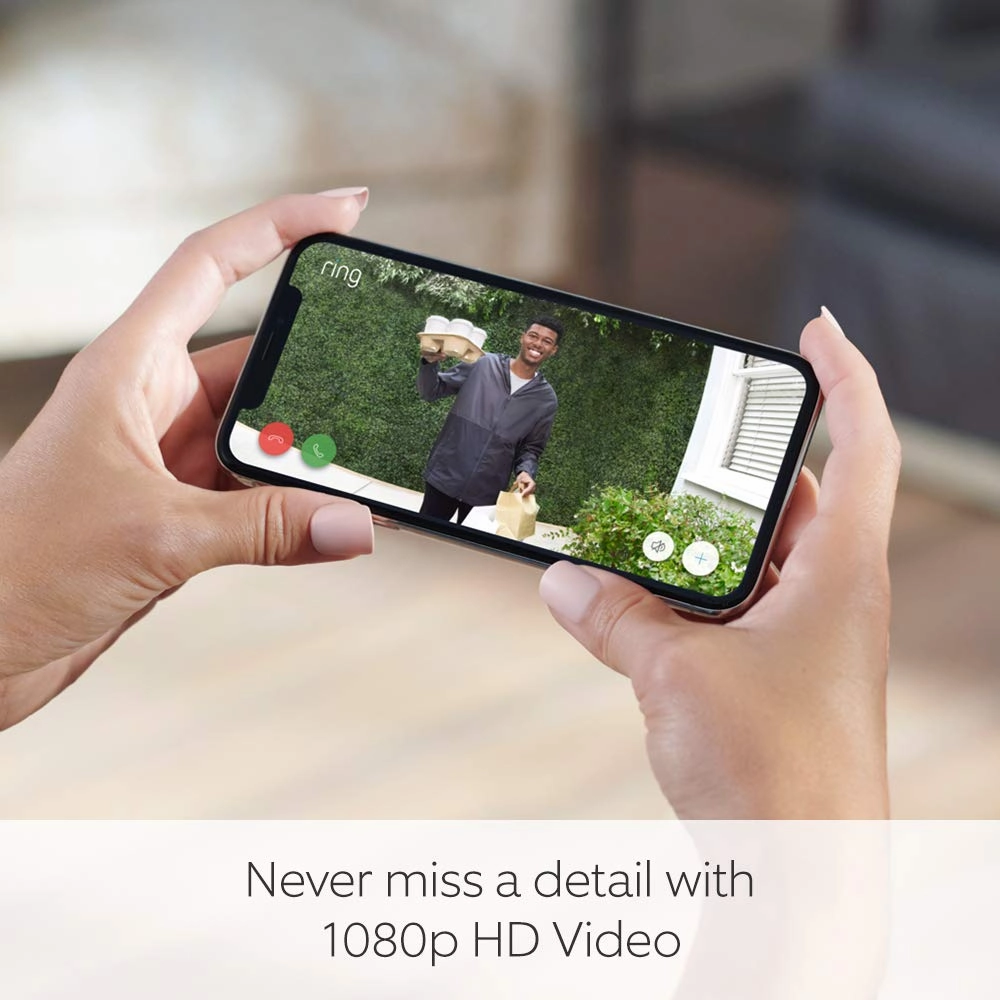 Ring Video Doorbell Wired Hardwired Security Camera with 1080p HD Video