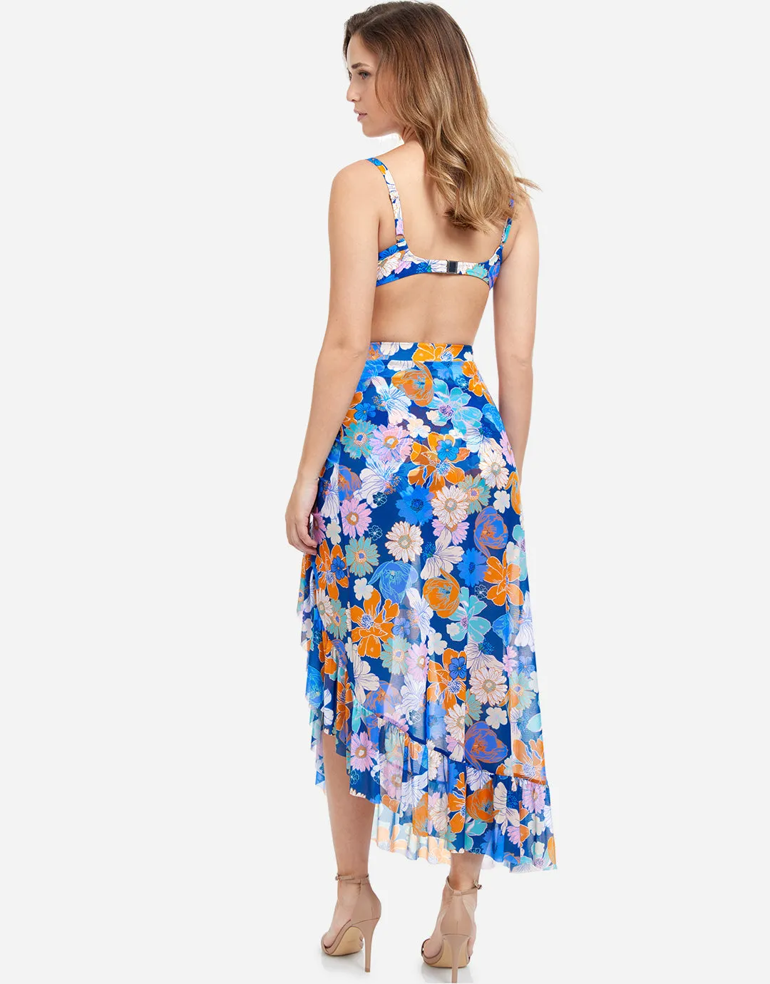 Rising Sun Ruffle Skirt - Blue