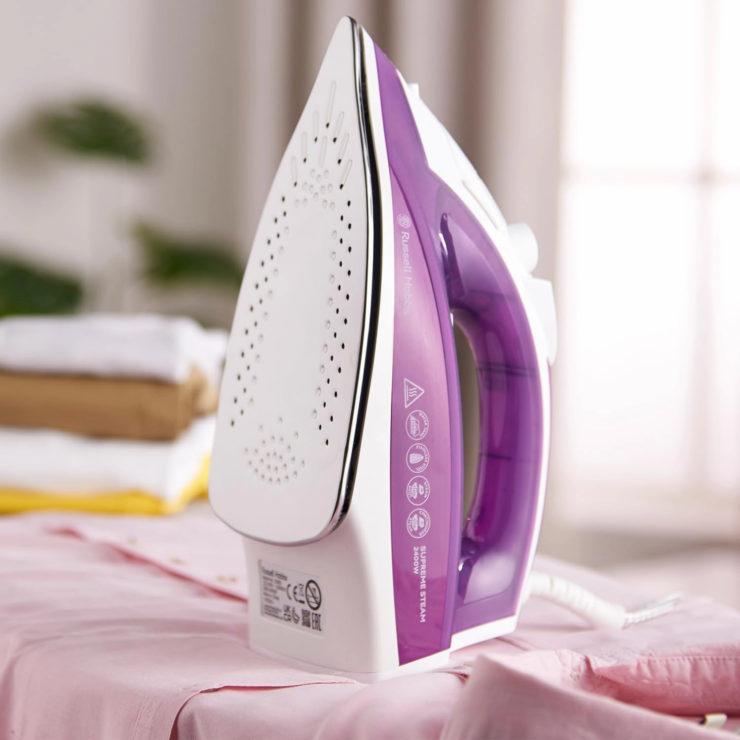 Russell Hobbs Supreme Steam Iron - 2400W, 110g Steam Shot, 300ml Tank, Stainless Steel Soleplate (Model 23060)
