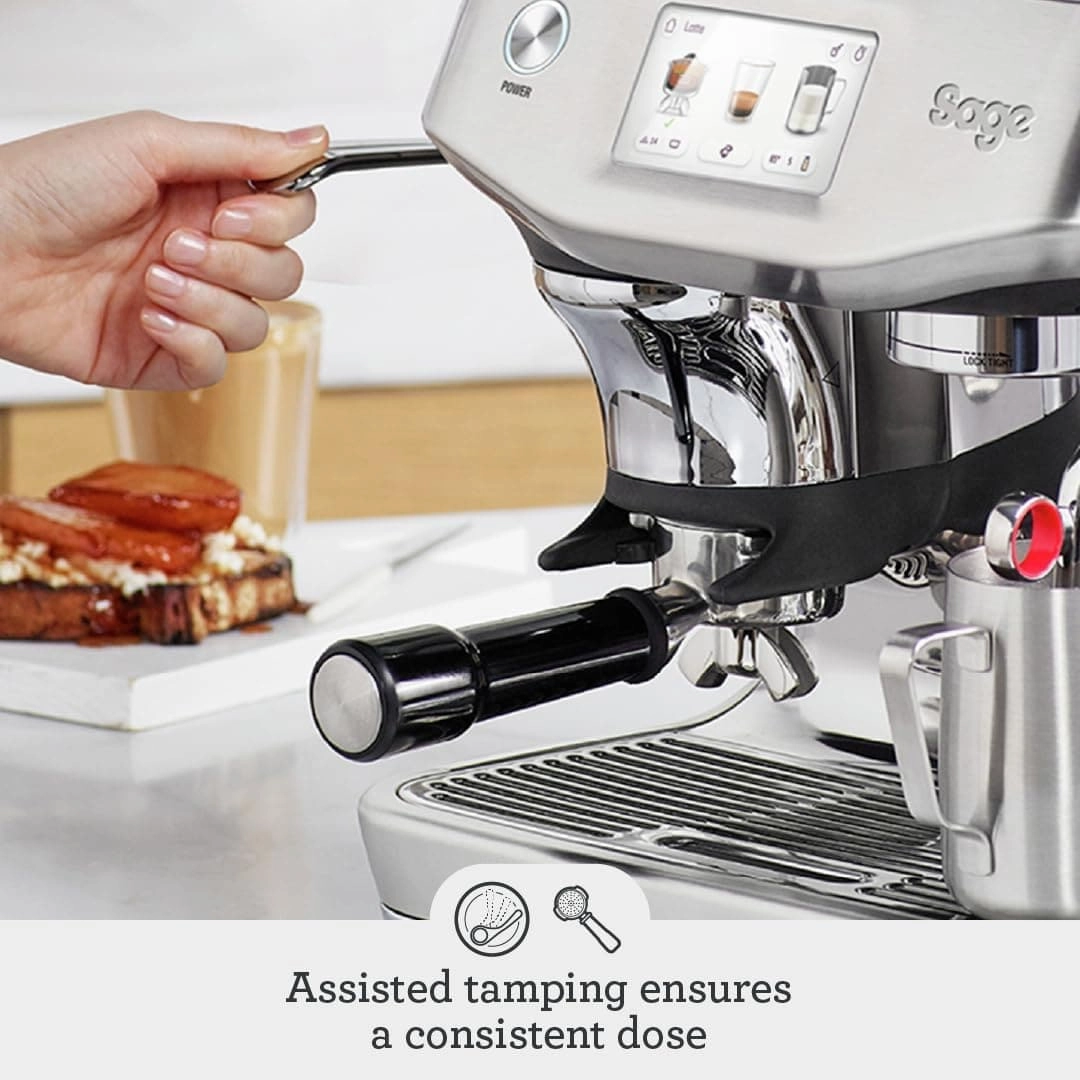 Sage - The Barista Touch Impress - Bean to Cup Coffee Machine with Grinder and Milk Frother, Brushed Stainless Steel