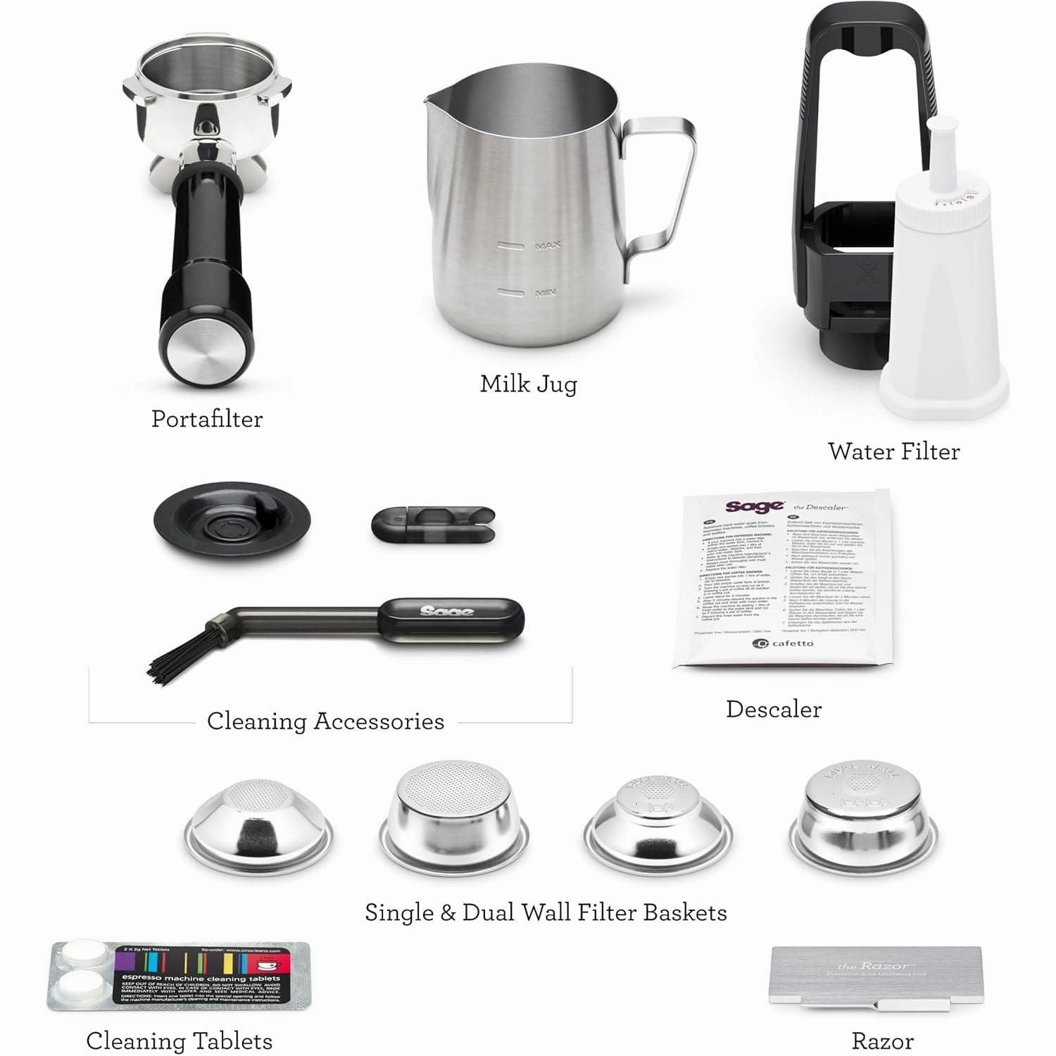 Sage - The Barista Touch Impress - Bean to Cup Coffee Machine with Grinder and Milk Frother, Brushed Stainless Steel