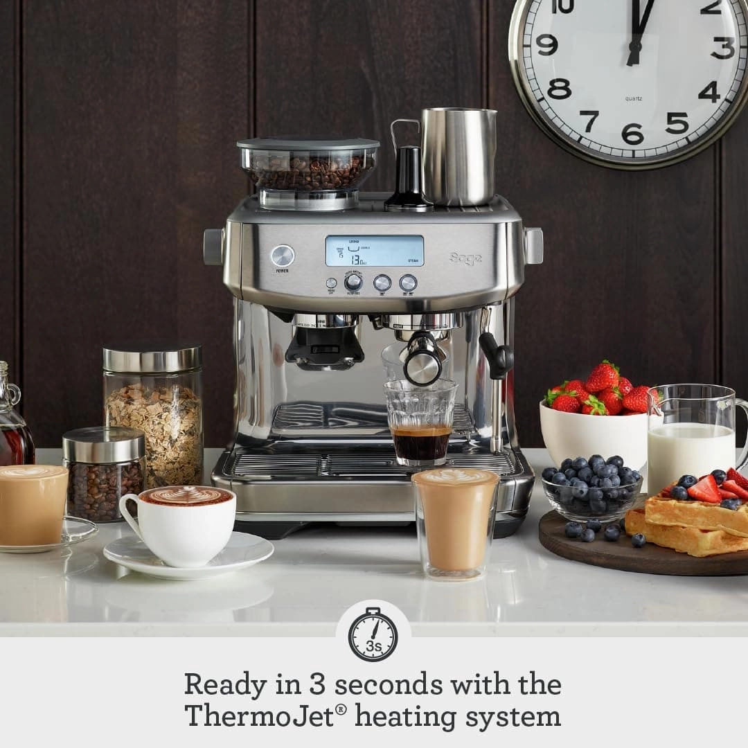 Sage Barista Pro SES878 Espresso Coffee Machine - Stainless Steel