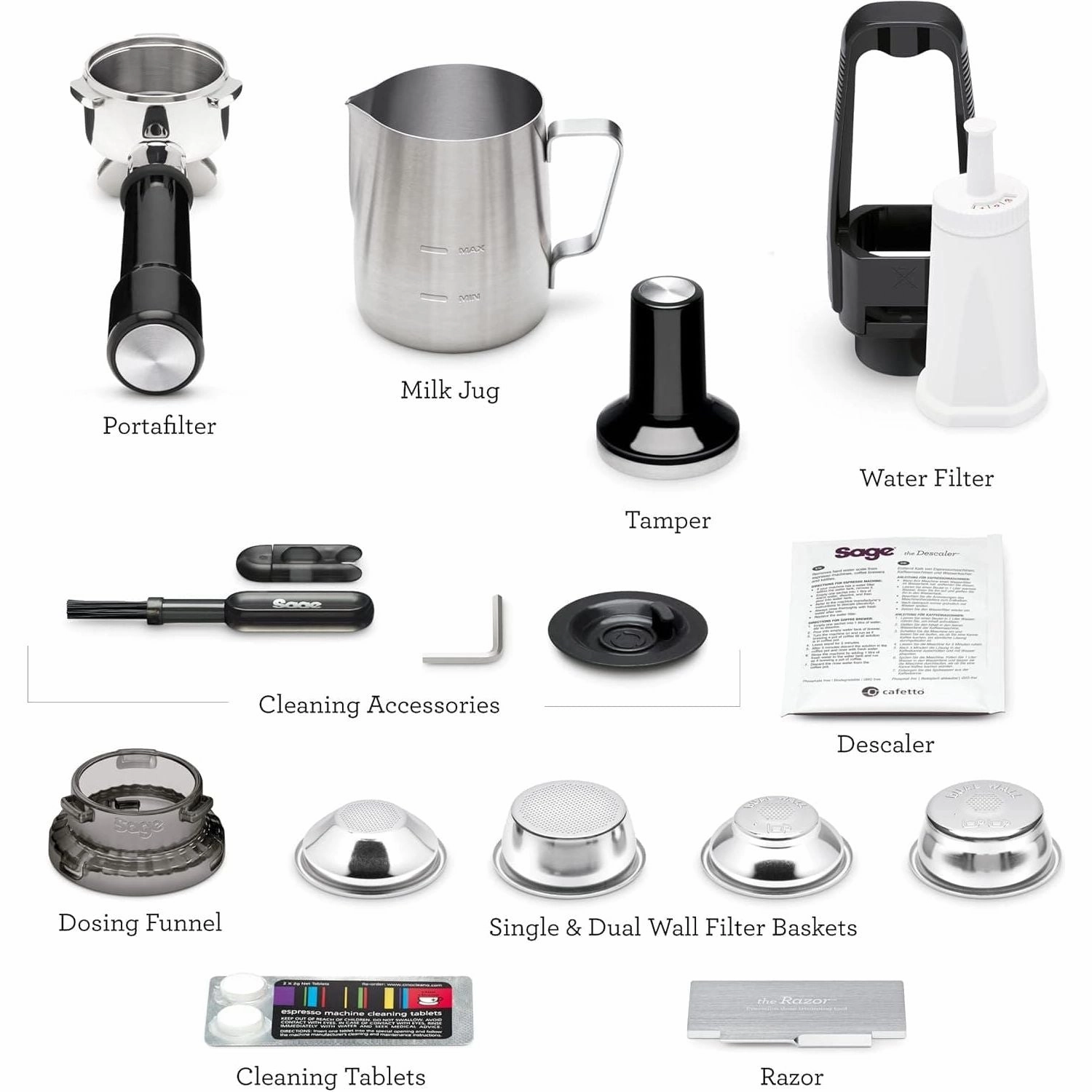 Sage Barista Pro SES878 Espresso Coffee Machine - Stainless Steel