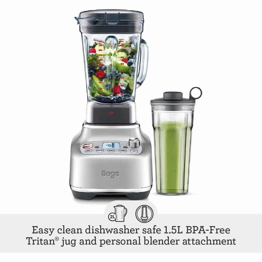 Sage SBL920BSS the Super Q, Super Blender, 2400 W, 2 Litres, Brushed Stainless Steel
