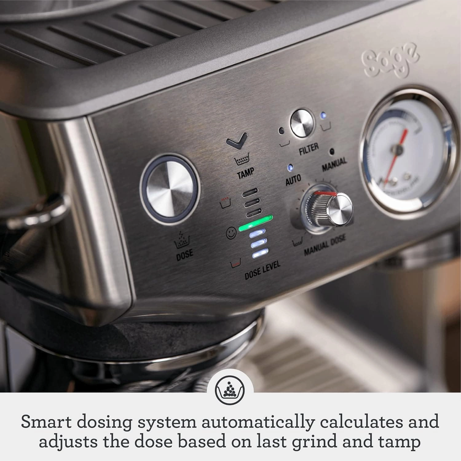 SAGE The Barista Express Impress SES876 Bean-to-Cup Coffee Machine  Stainless Steel