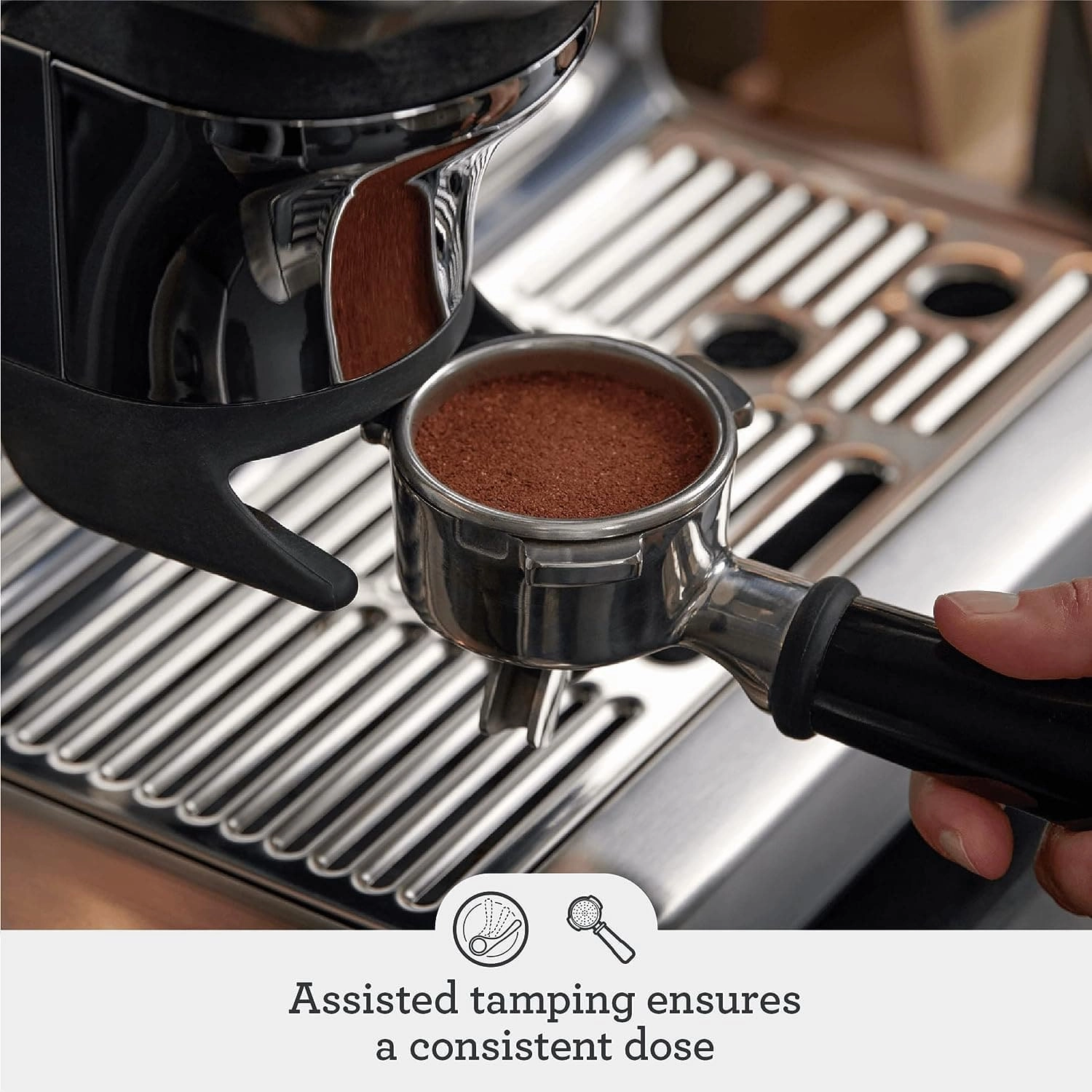SAGE The Barista Express Impress SES876 Bean-to-Cup Coffee Machine  Stainless Steel