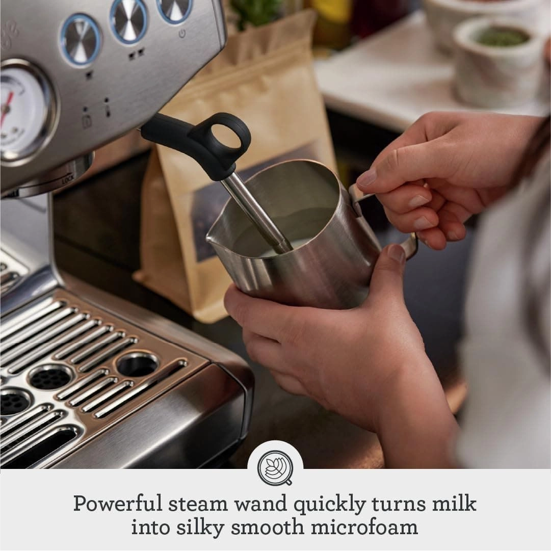 SAGE The Barista Express Impress SES876 Bean-to-Cup Coffee Machine  Stainless Steel