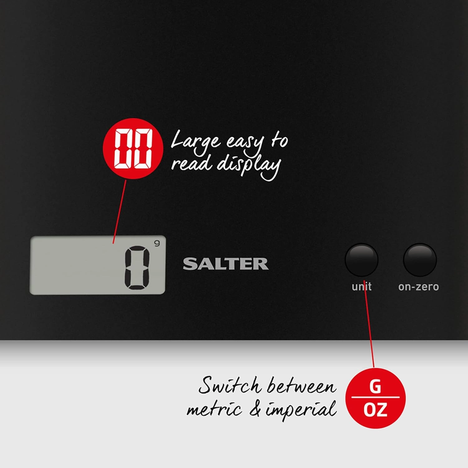 Salter 1066 BKDR15 Arc Kitchen Scale - Digital Food Weighing Scale
