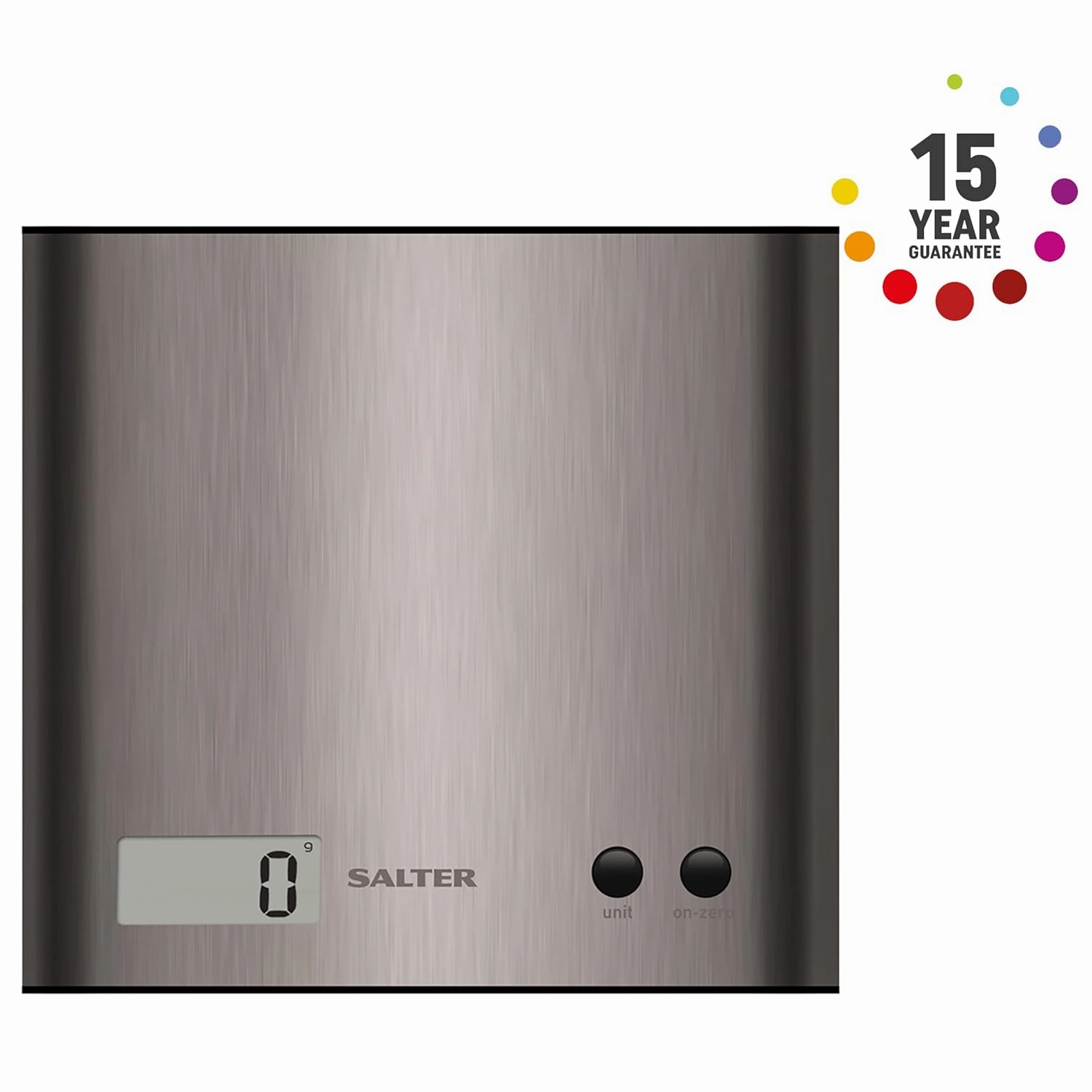 Salter 1087 SSDR Arc Digital Kitchen Scale  3kg Capacity, Slim Stainless Steel Design, Add & Weigh (Tare) Function  Battery Included