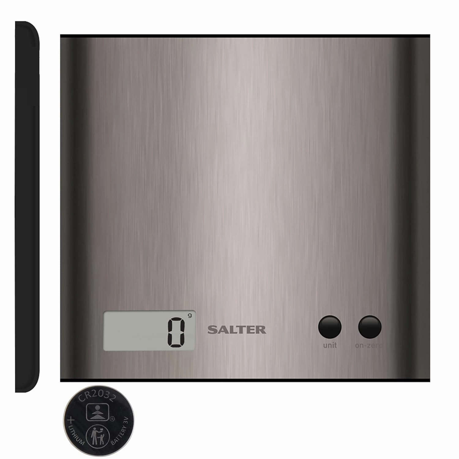Salter 1087 SSDR Arc Digital Kitchen Scale  3kg Capacity, Slim Stainless Steel Design, Add & Weigh (Tare) Function  Battery Included phone accessories, mobile phone cases, best charging cable