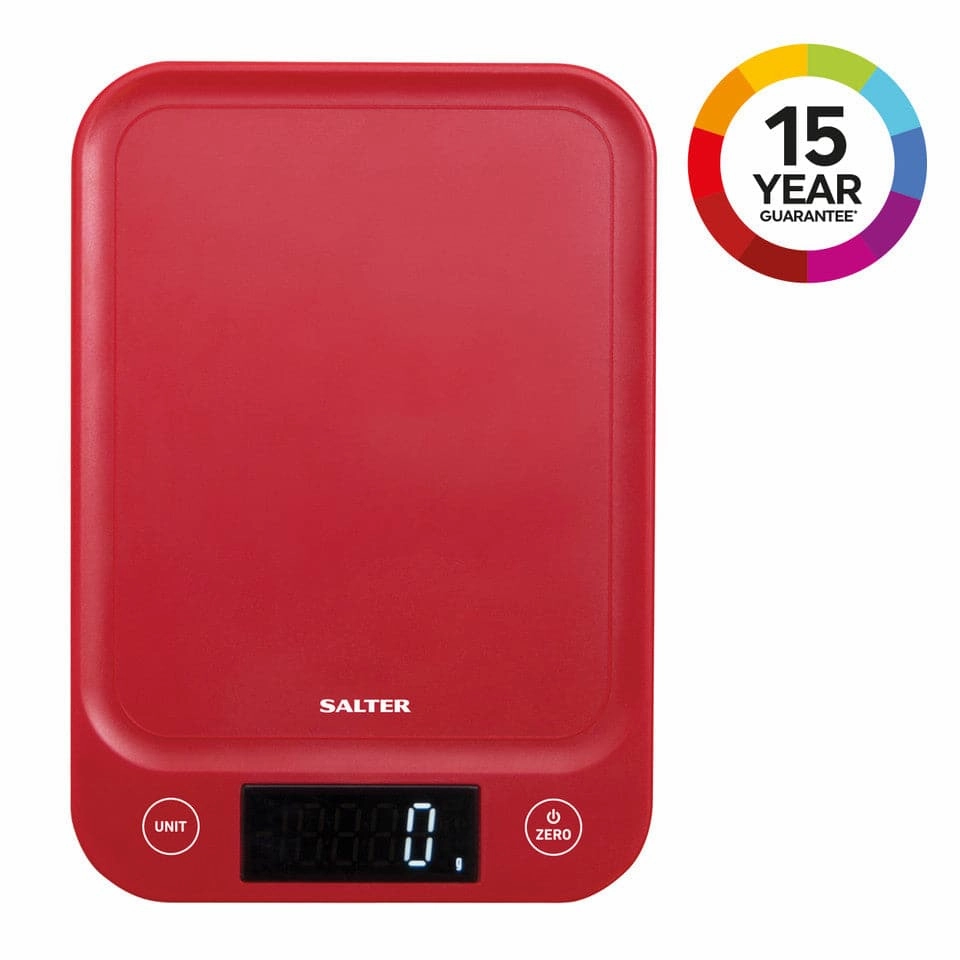 SALTER 5kg Digital Kitchen Scale - Red