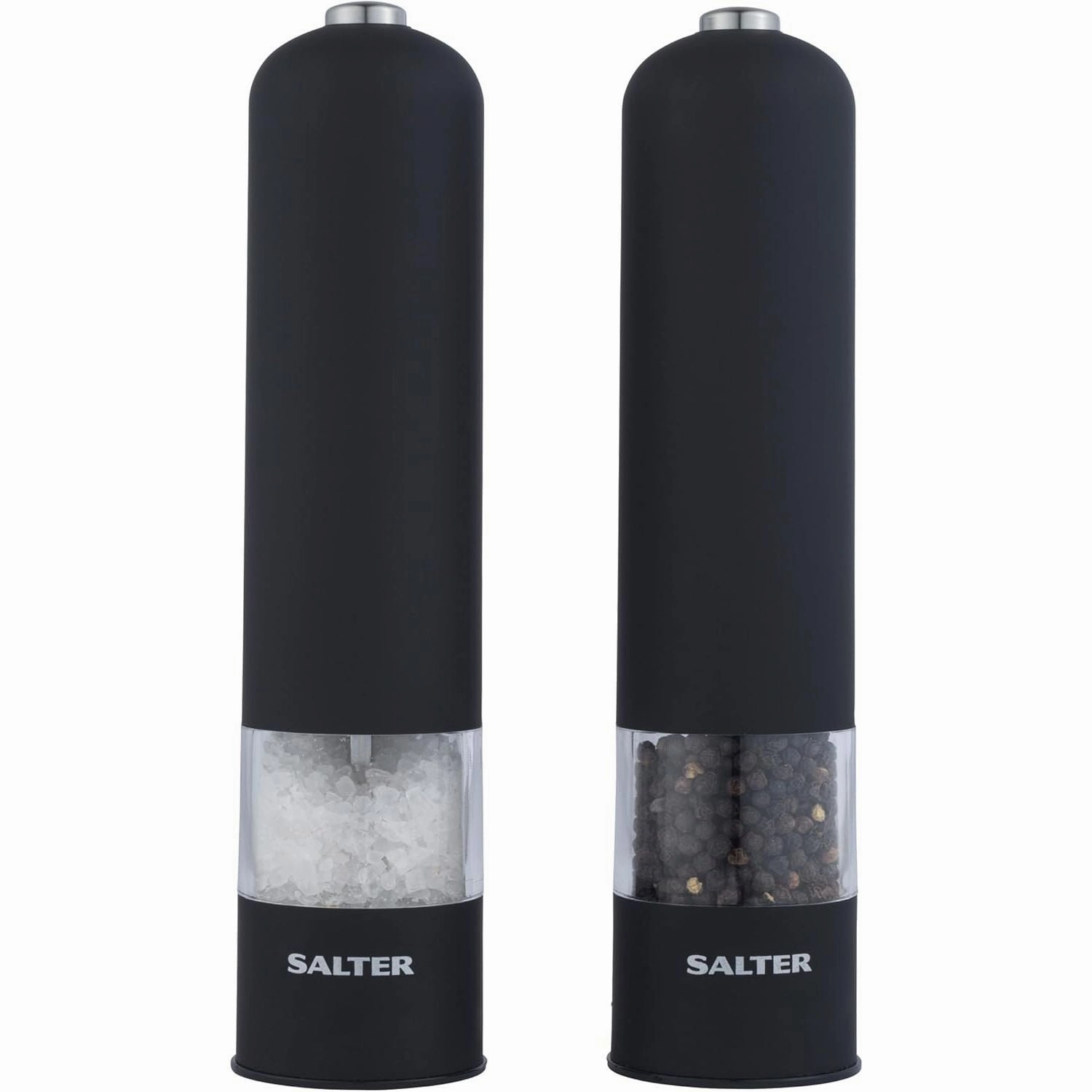 Salter 7524 BKXR Electric Salt & Pepper Grinder Set  Battery Powered, One-Touch Operation, Ceramic Mechanism, Soft Touch Finish, BPA-Free phone accessories, mobile phone cases, best charging cable