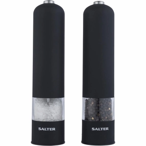 Salter 7524 BKXR Electric Salt & Pepper Grinder Set  Battery Powered, One-Touch Operation, Ceramic Mechanism, Soft Touch Finish, BPA-Free phone accessories, mobile phone cases, best charging cable