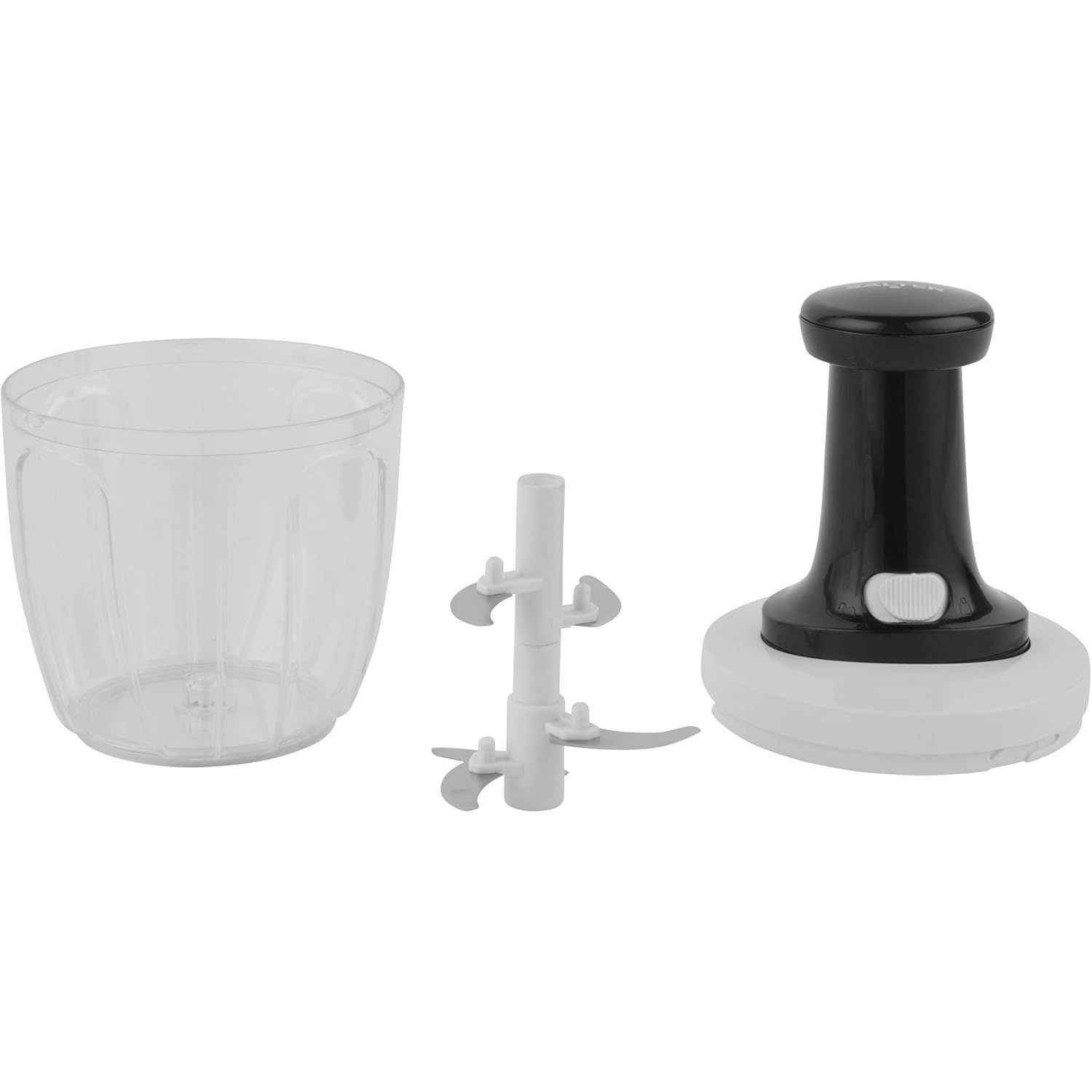 Salter BW12923EU7 Press Chopper  Manual Hand Dicer for Onion, Pepper, Garlic, Ginger, Herbs, Chillies, Stainless Steel Blade, Non-Slip, Easy to Clean, Compact Storage
