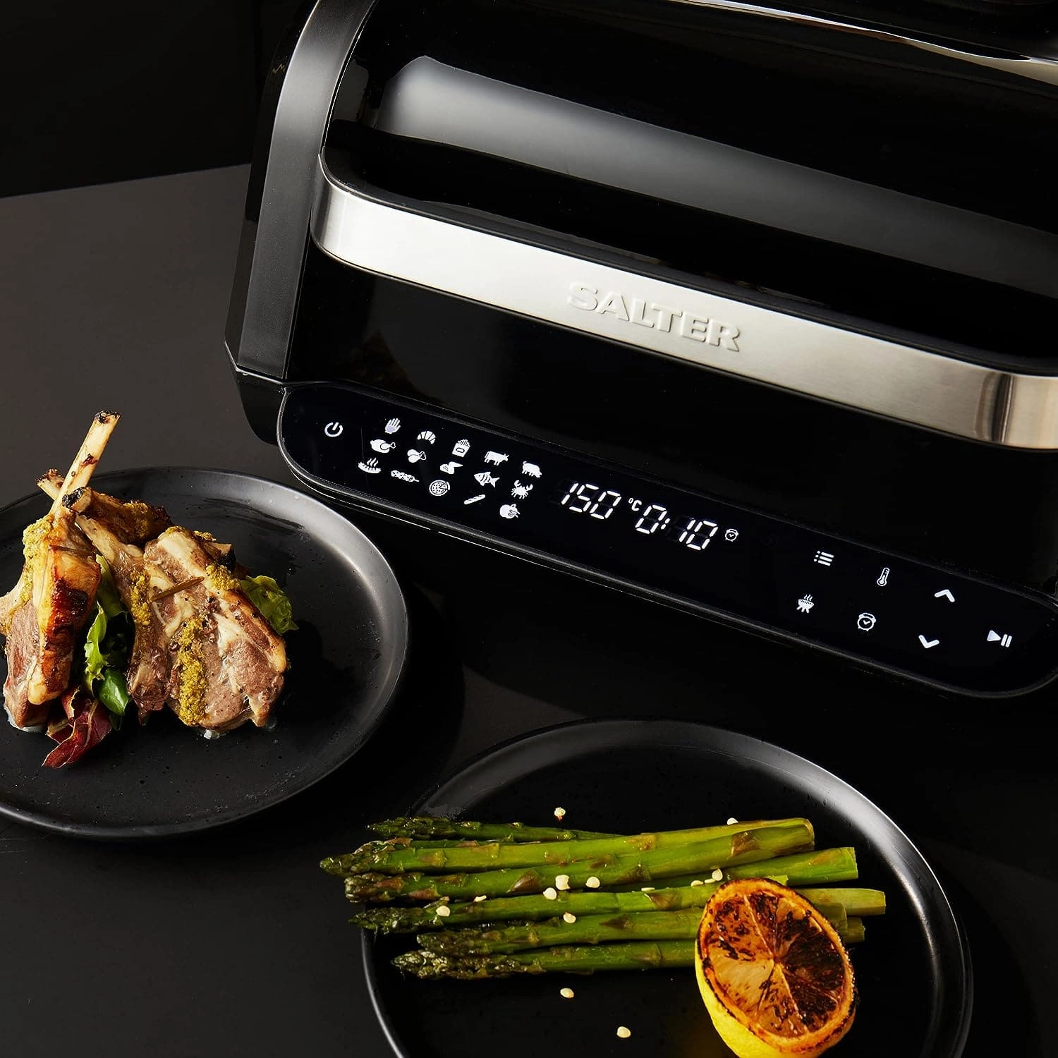 Salter EK5106 AeroGrill Pro - 16 in 1 Hot Air Fryer, 1700W Health Grill, Tabletop Multicooker, LED Touch Controls, 3.8L