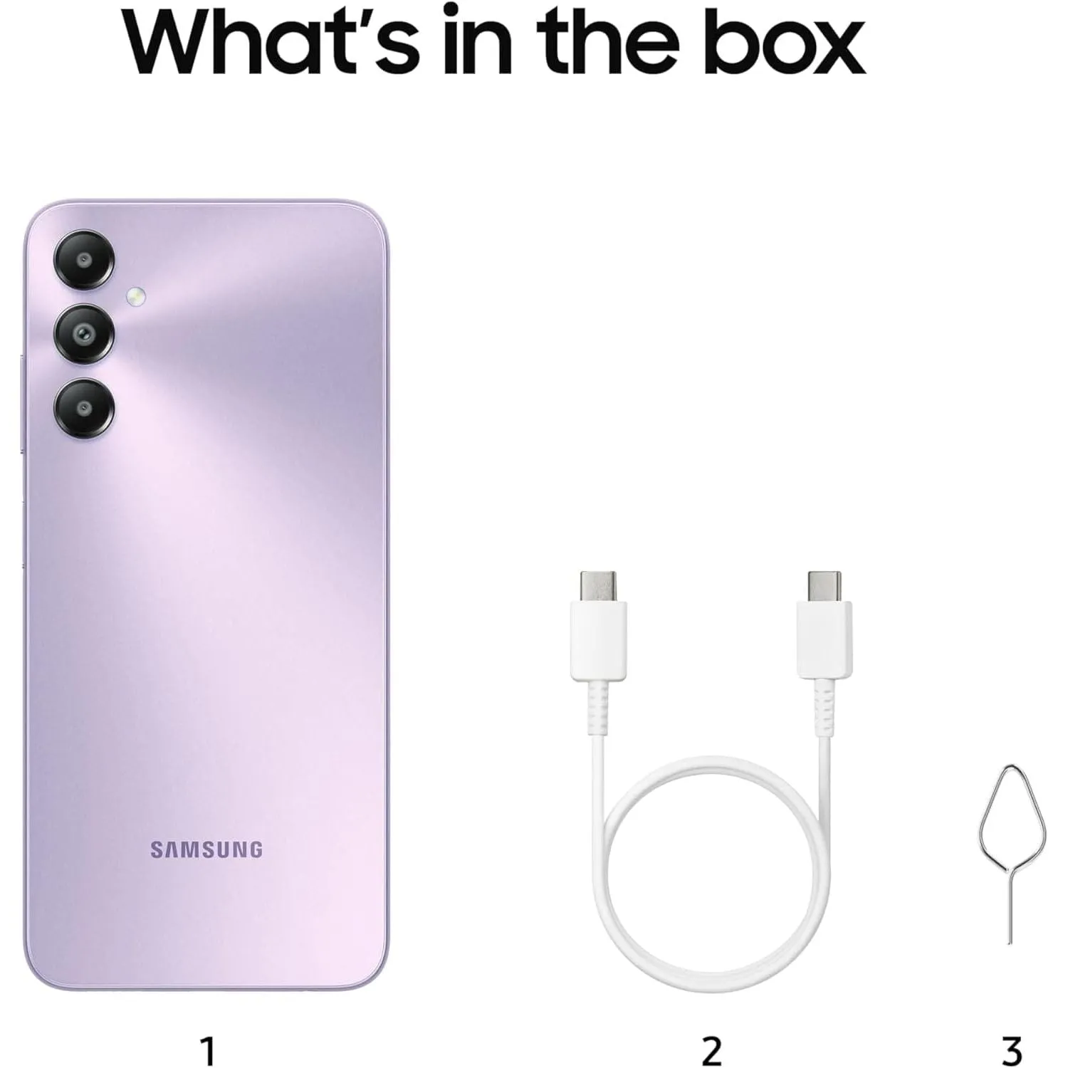 Samsung Galaxy A05s 4G - 64GB, 4GB RAM, Dual SIM, Light Violet, Unlocked, International Model