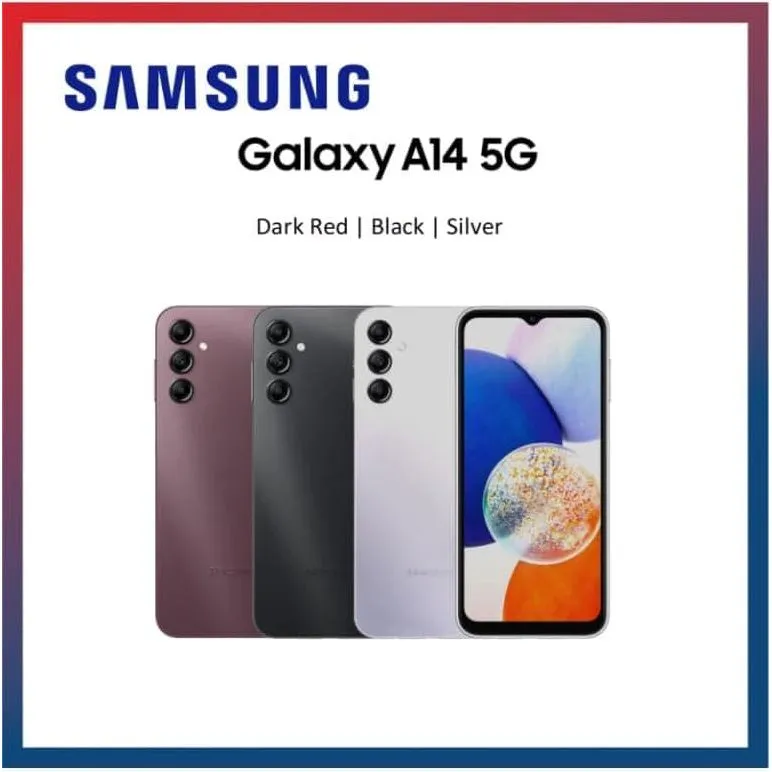 Samsung Galaxy A14 5G 64GB 4GB Dual SIM Unlocked Dark Red Mobile Phone
