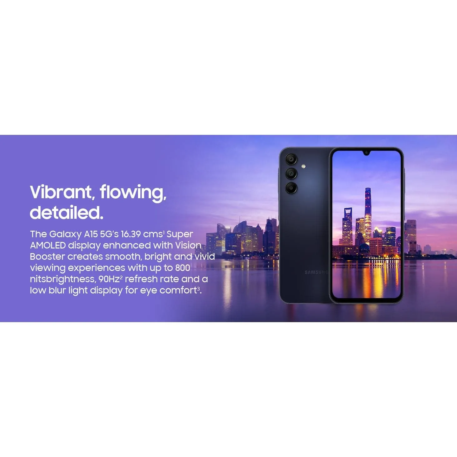 Samsung Galaxy A15 4G 128GB 4GB RAM  Dual SIM  Blue Black, Unlocked SIM Free Smartphone