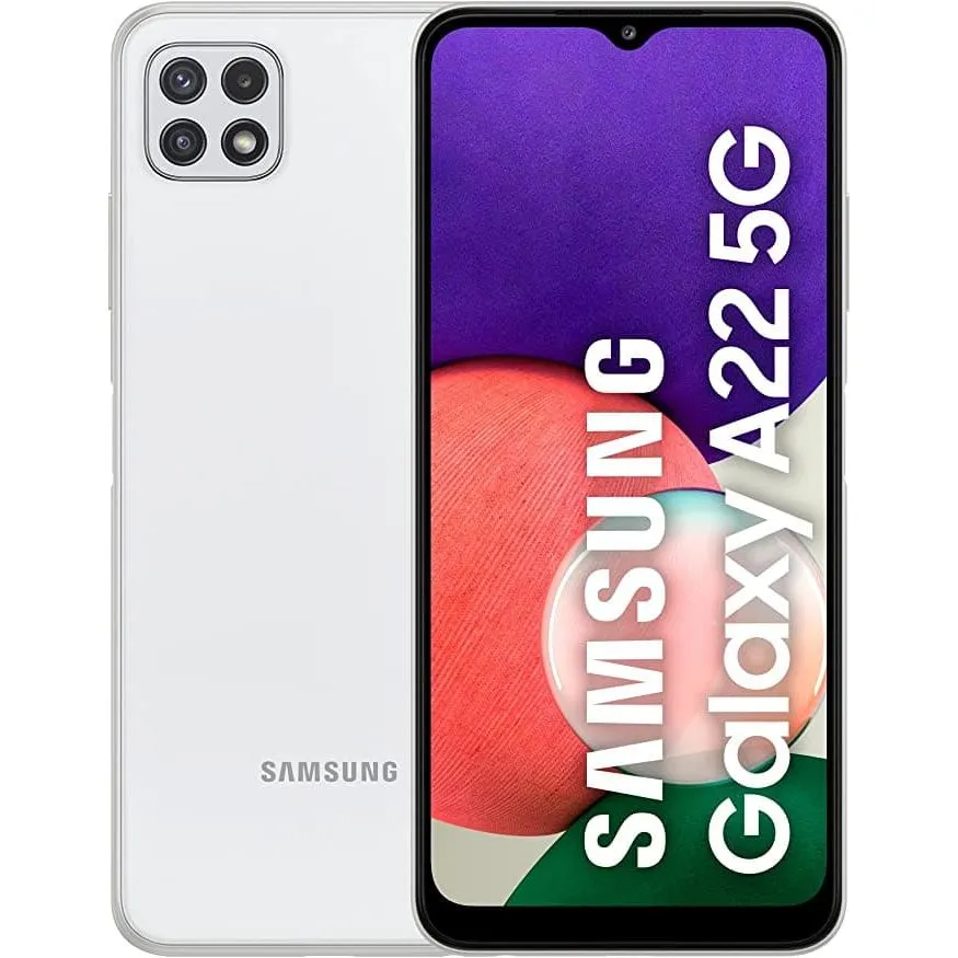Samsung Galaxy A22, 64GB, 4GB RAM, White, Unlocked unlocked phones,budget smartphones,cell phone deals,latest mobile phones