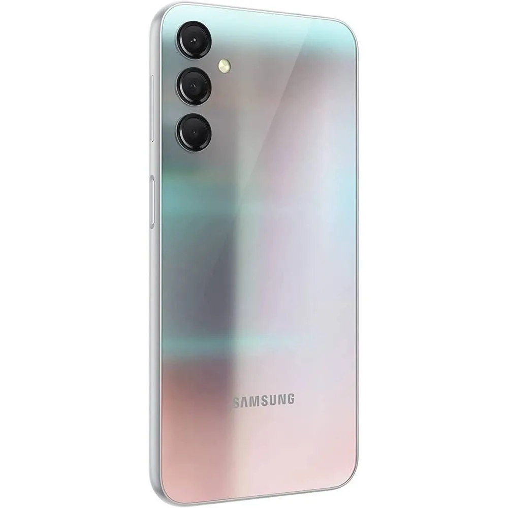 Samsung Galaxy A24 4G 128GB, 4GB RAM, Dual SIM - Silver - Unlocked - International Model