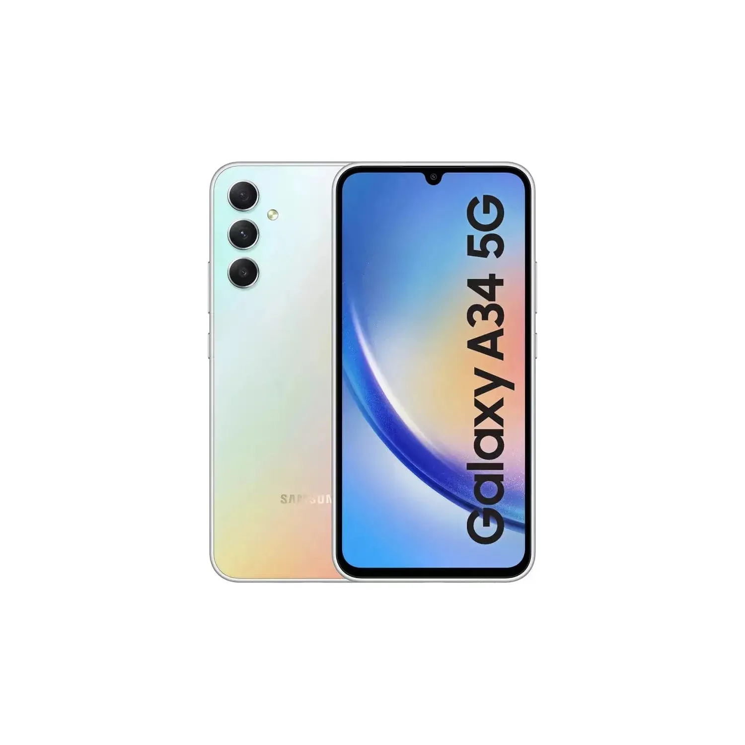 Samsung Galaxy A34 5G 8GB RAM, 128GB Storage, Dual Sim, Awesome Silver - Unlocked - International Model