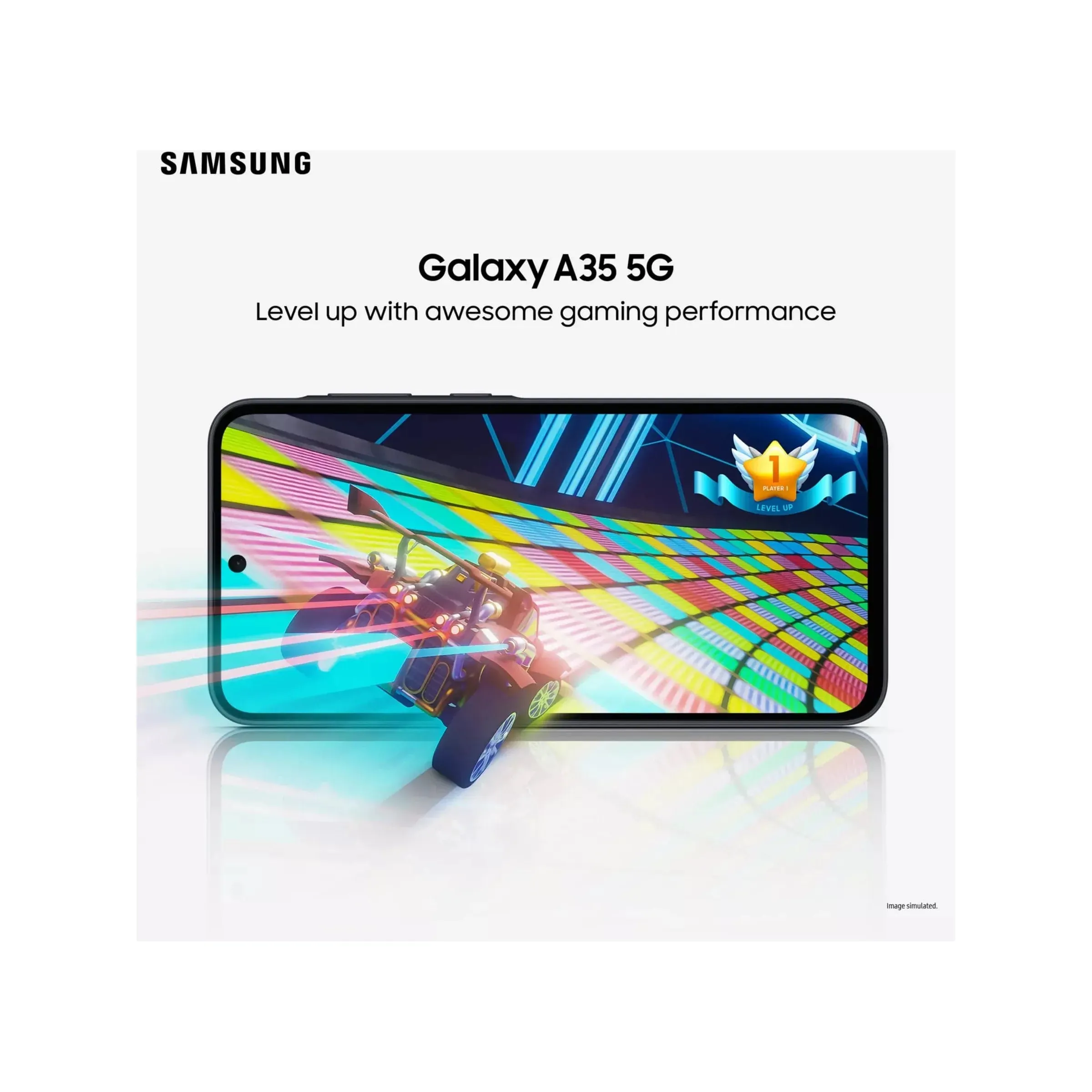 Samsung Galaxy A35 5G 128GB, 8GB RAM, Dual SIM, Awesome Navy, Unlocked Smartphone