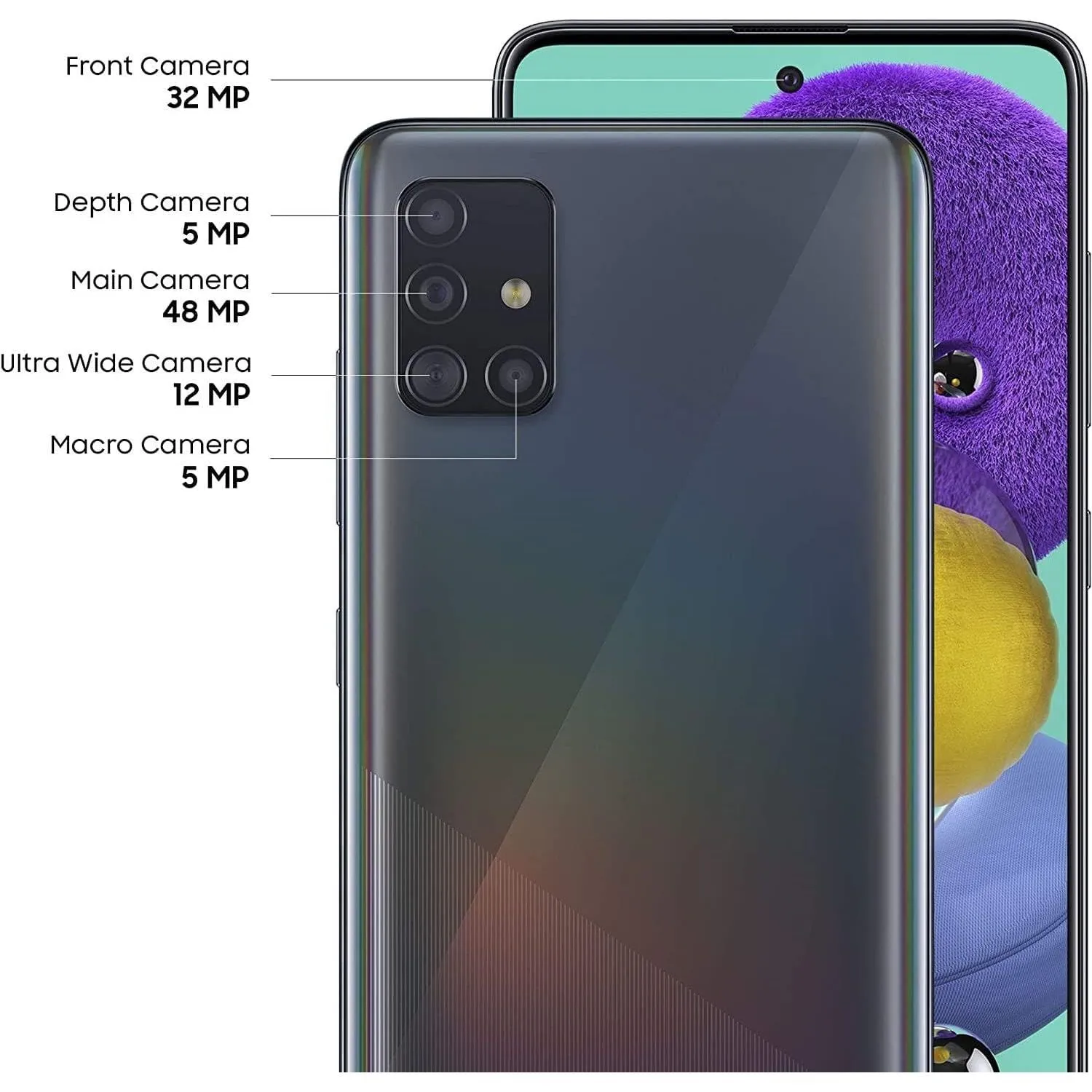 Samsung Galaxy A51 128GB Prism Black SIM-Free Unlocked Mobile Phone