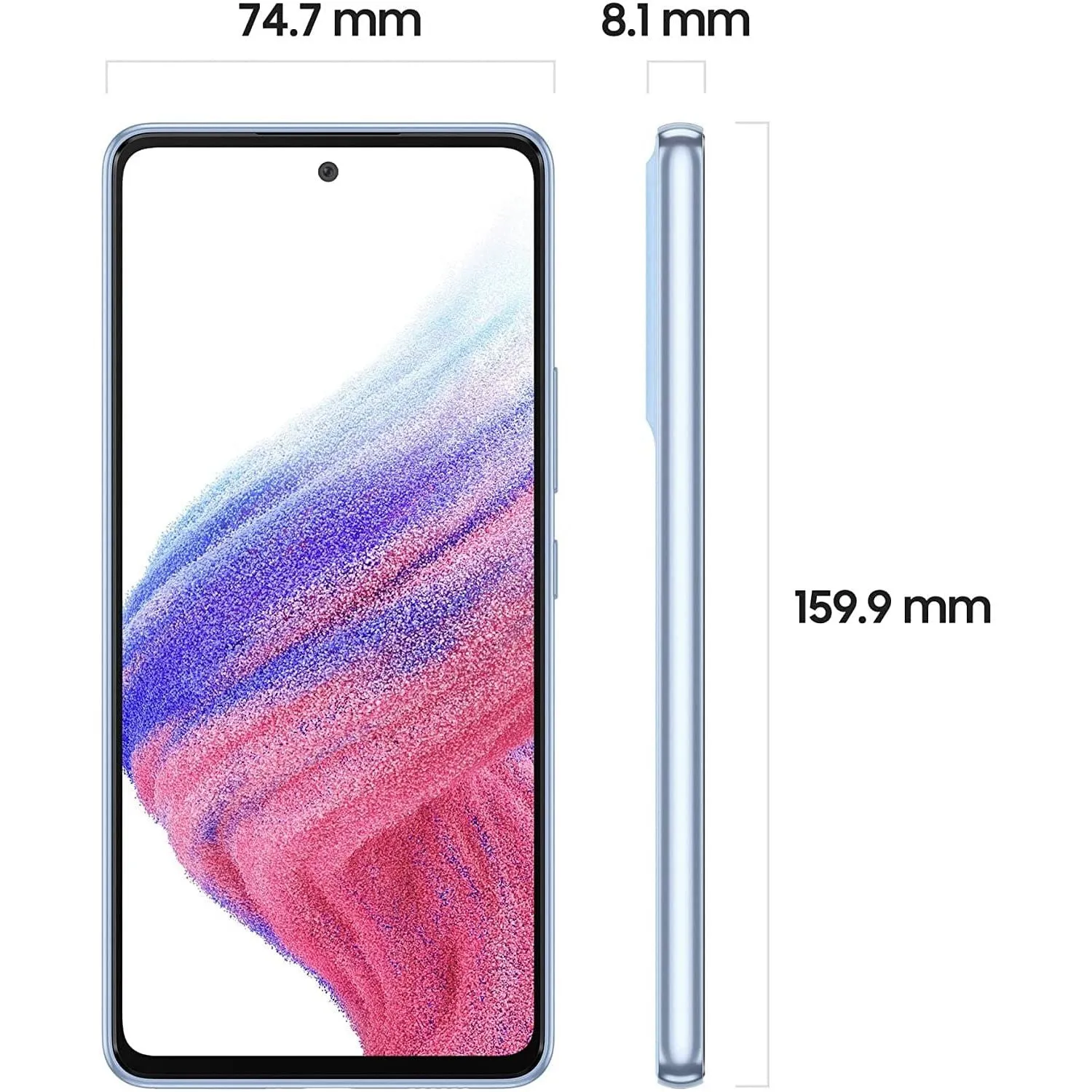 Samsung Galaxy A53 5G 128GB Storage 8GB RAM, Dual SIM Awesome Blue - Unlocked - International Model