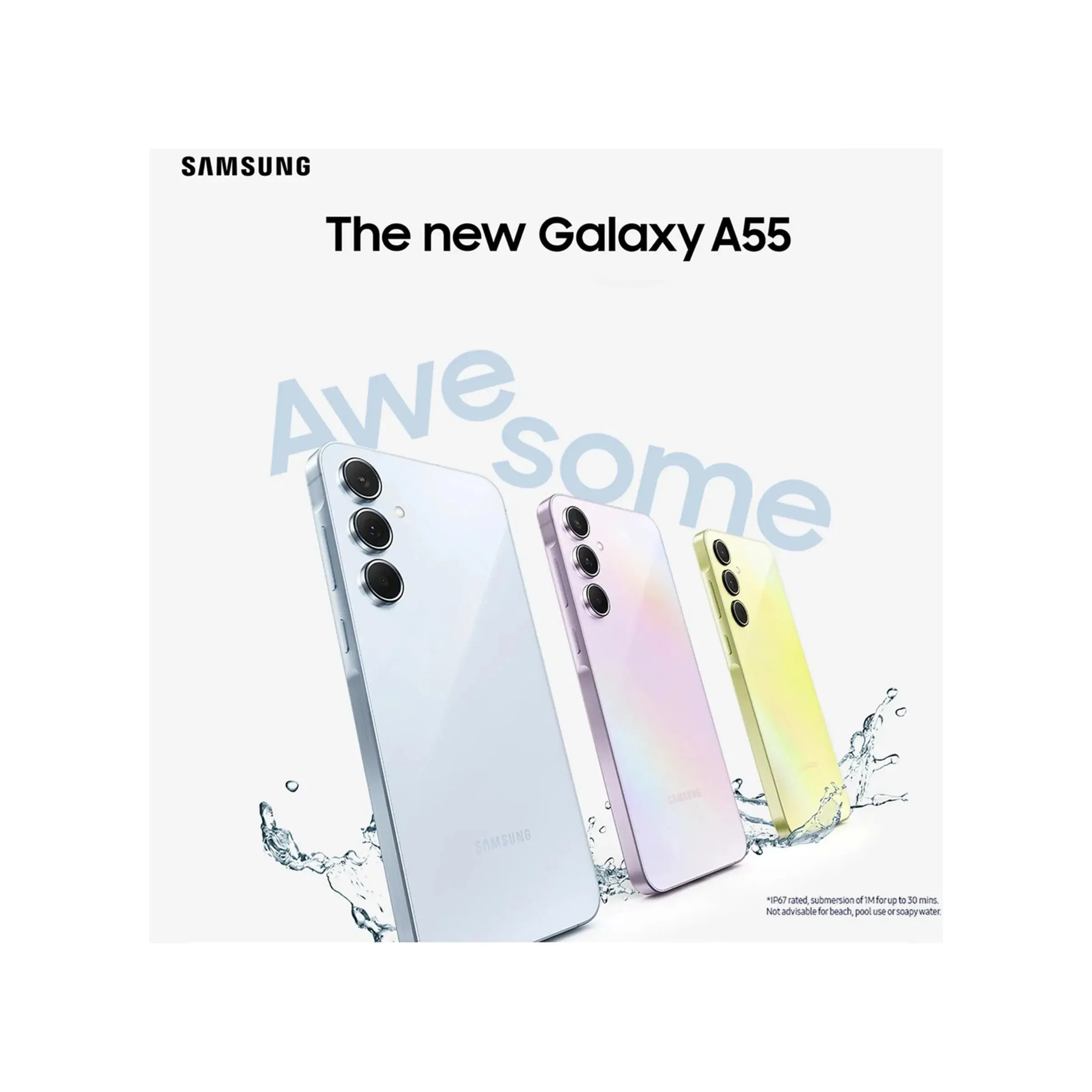 Samsung Galaxy A55 5G 128GB 8GB RAM, Dual SIM, Awesome Navy, Unlocked Smartphone