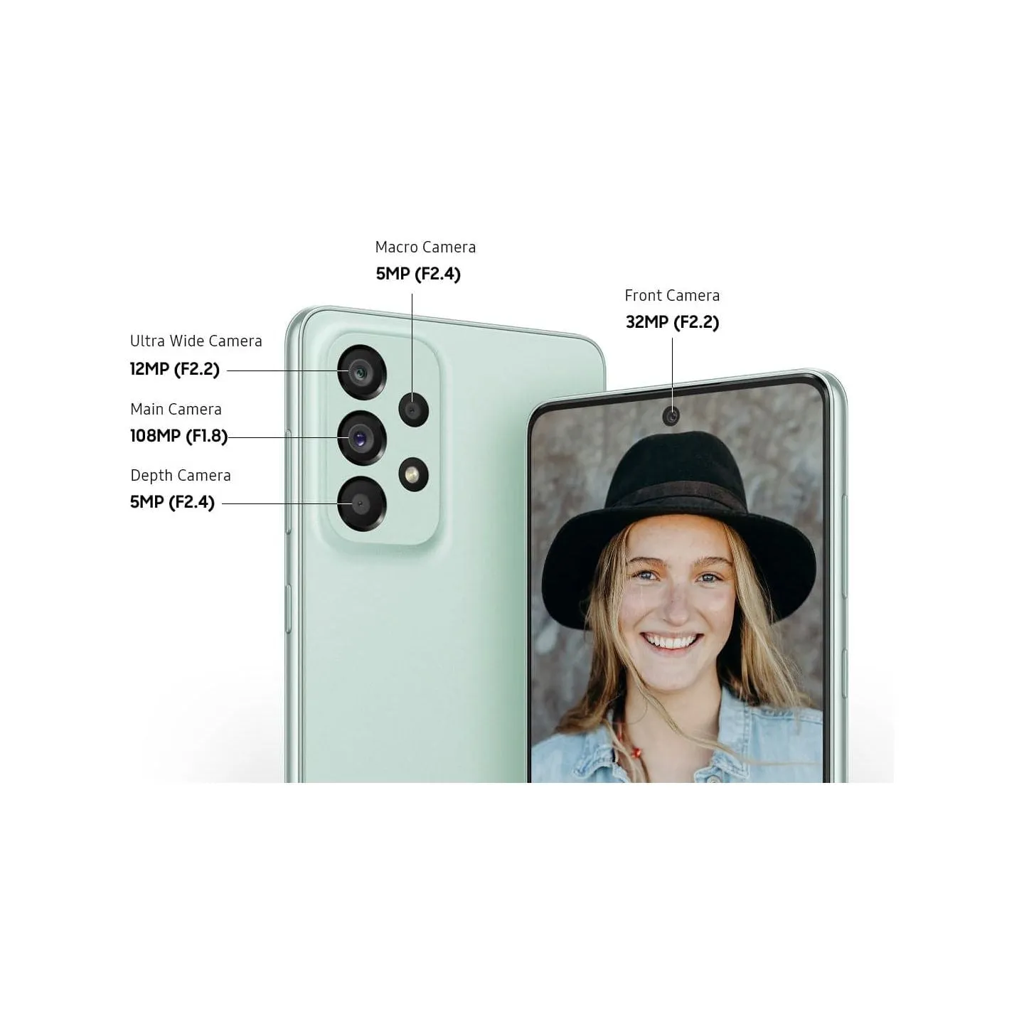 Samsung Galaxy A73 5G 128GB Storage 8GB RAM, Dual Sim, Awesome Mint Unlocked International Model