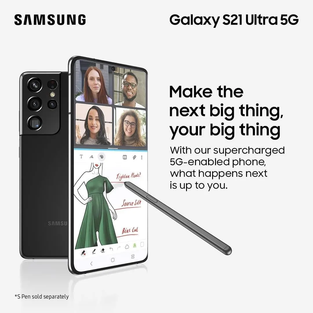 Samsung Galaxy S21 Ultra 5G 128 GB - Phantom silver - Unlocked