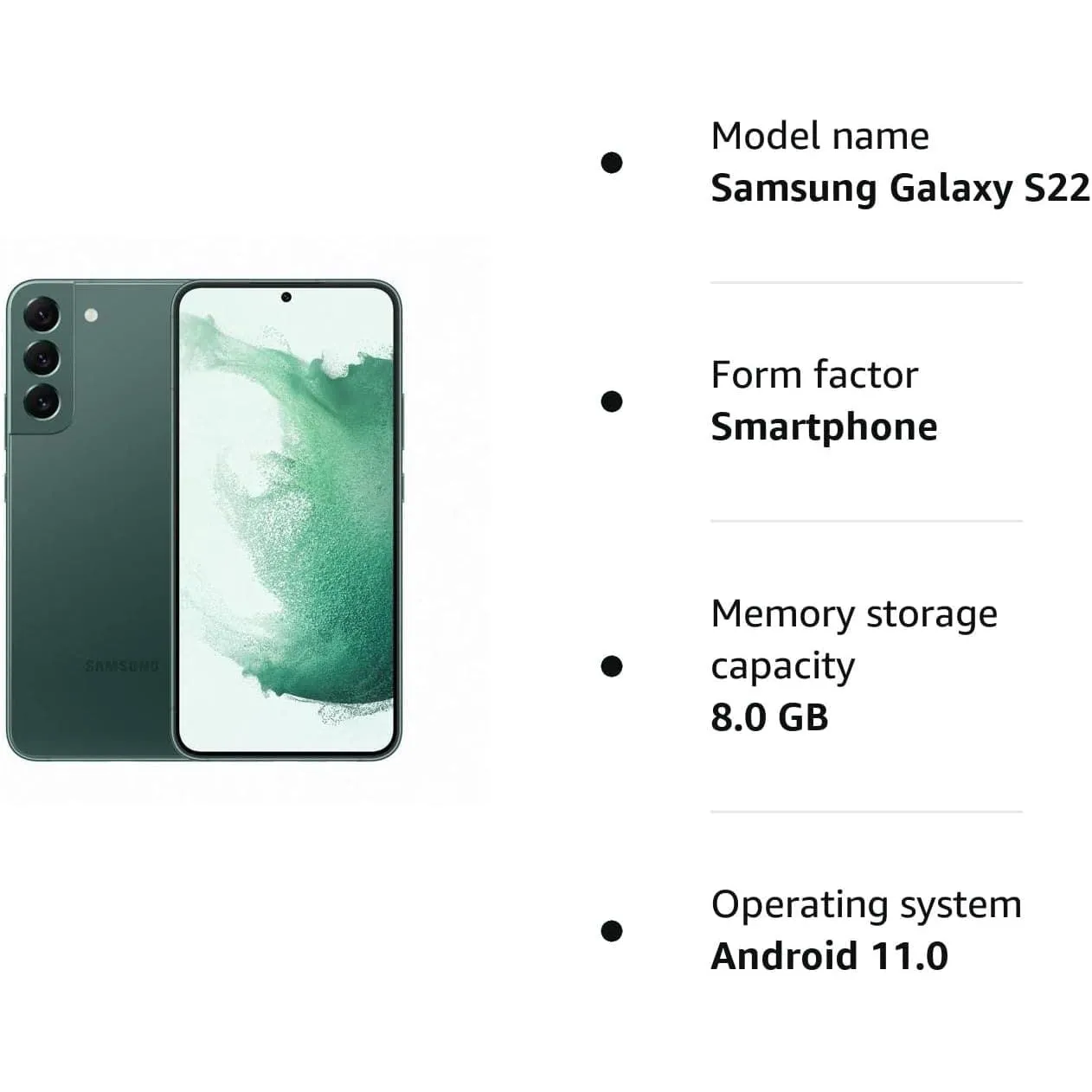 Samsung Galaxy S22  5G Mobile Phone 128GB - Green